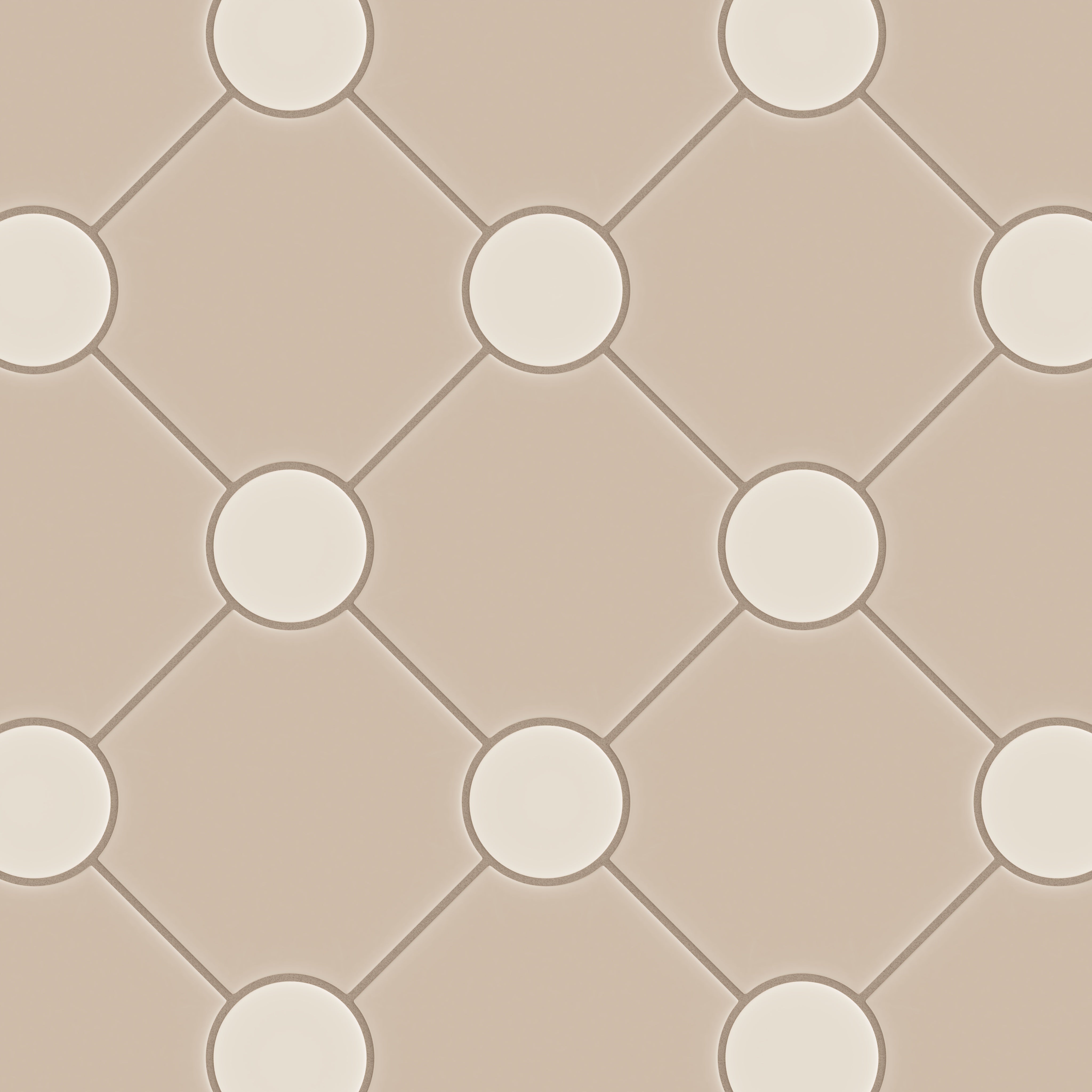 Portico Original Ceramic Tile in Sweet Pea Matte & Sand Dune Matte