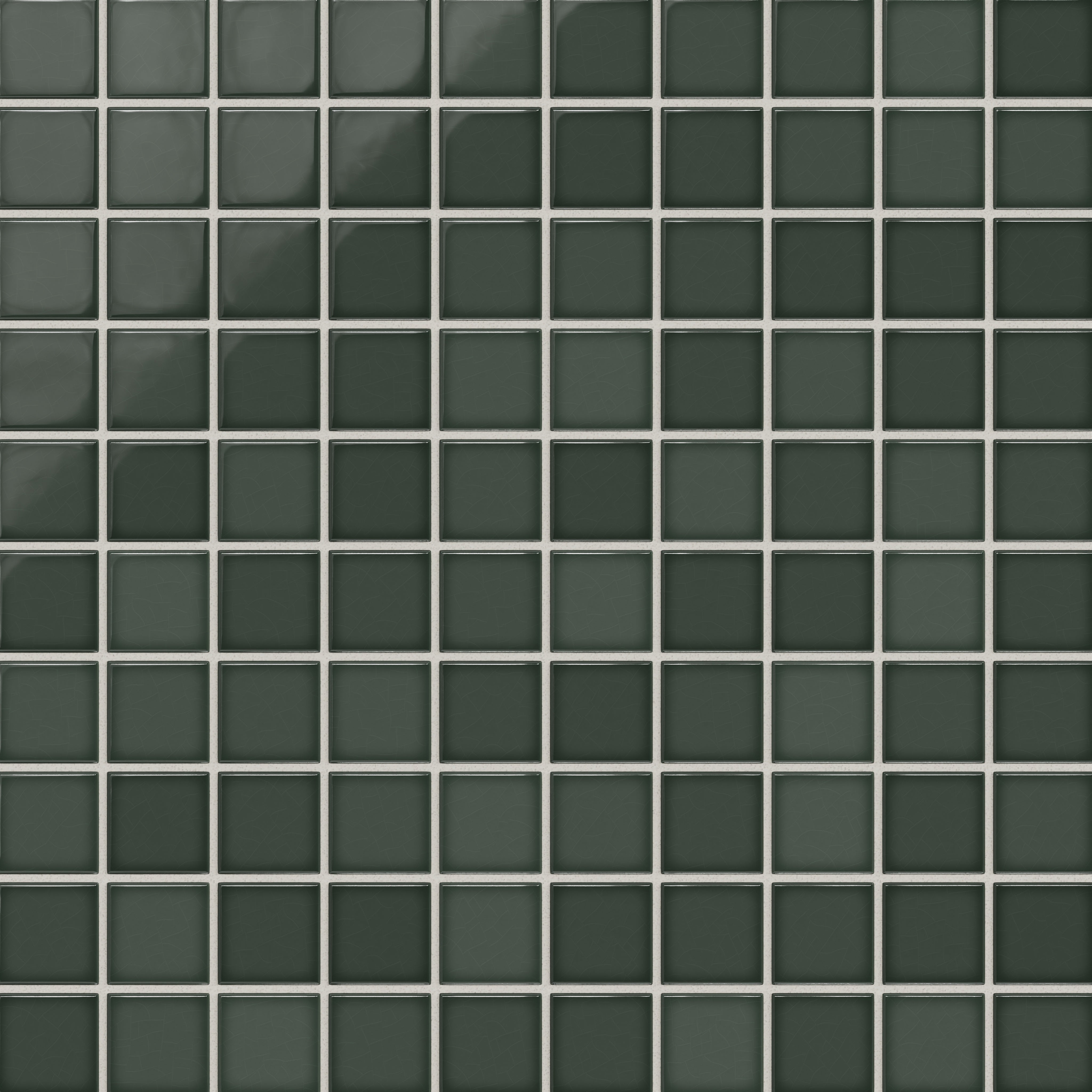 2x2 Straight Set Sheeted Original Ceramic Mosaic Tile in Tempest Gloss