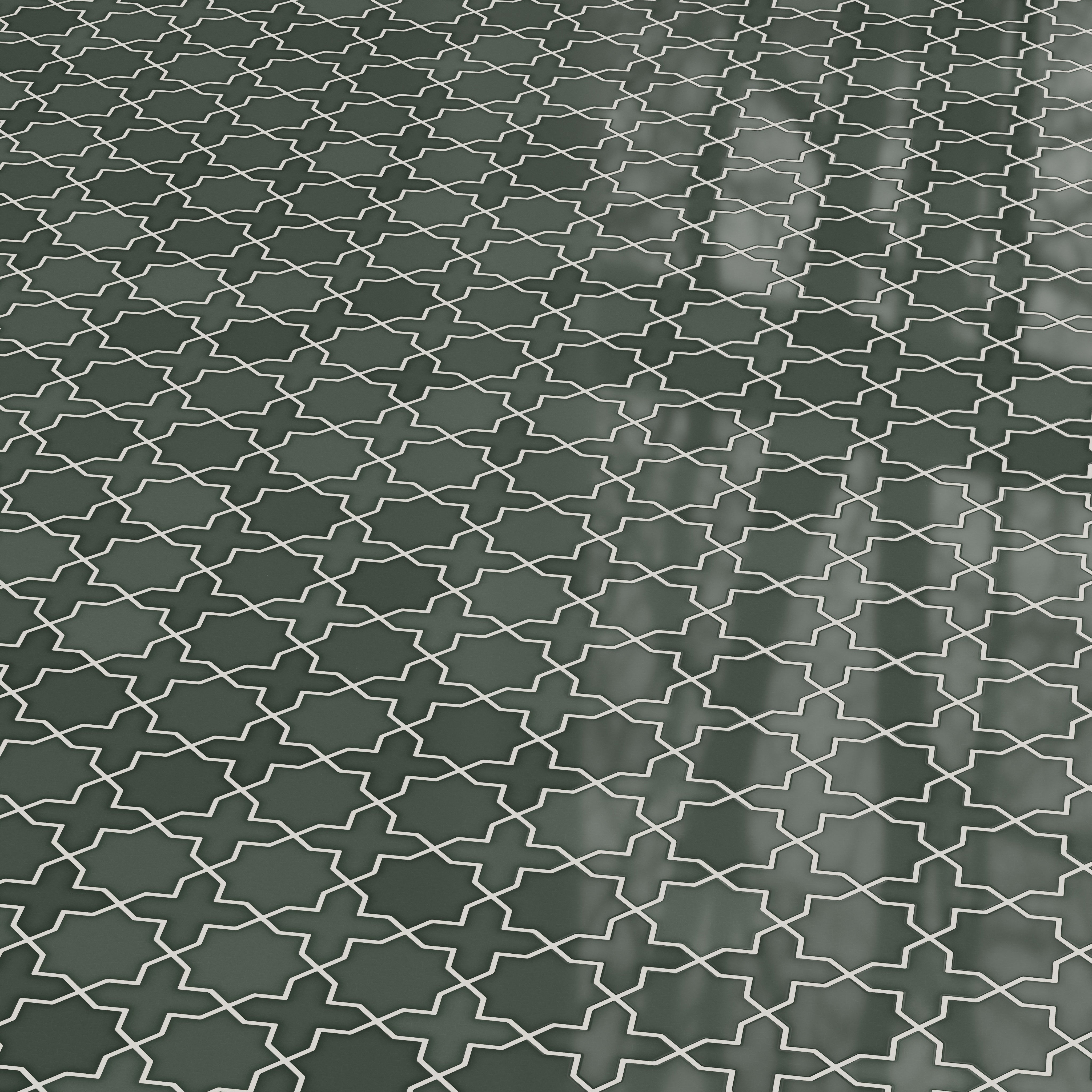 Mini Star & Cross Original Ceramic Tile in Tempest Matte