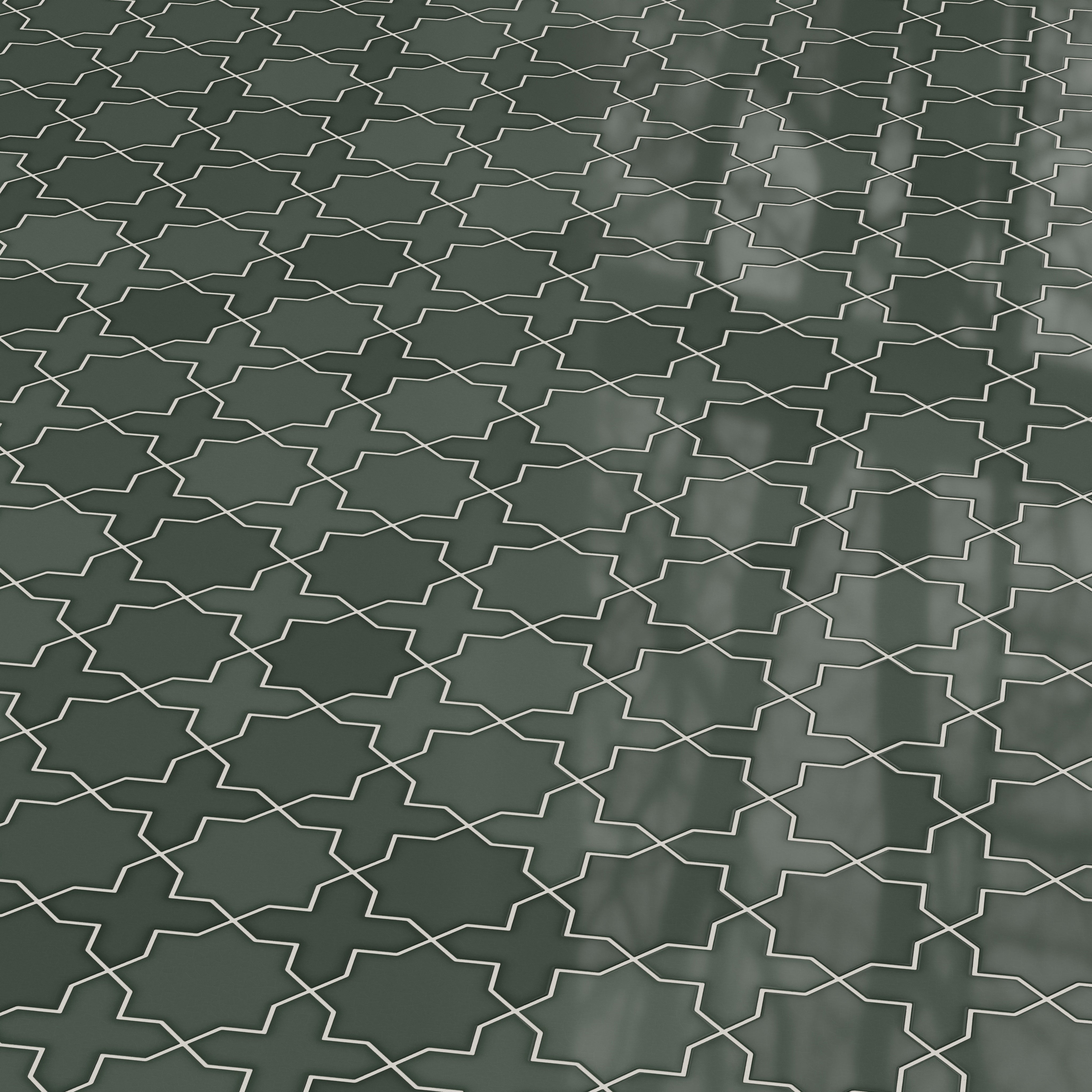 Star & Cross Original Ceramic Tile in Tempest Gloss