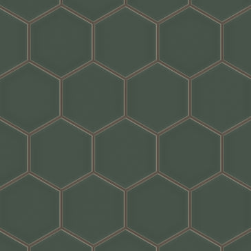 6" Hexagon Original Ceramic Tile in Tempest Matte