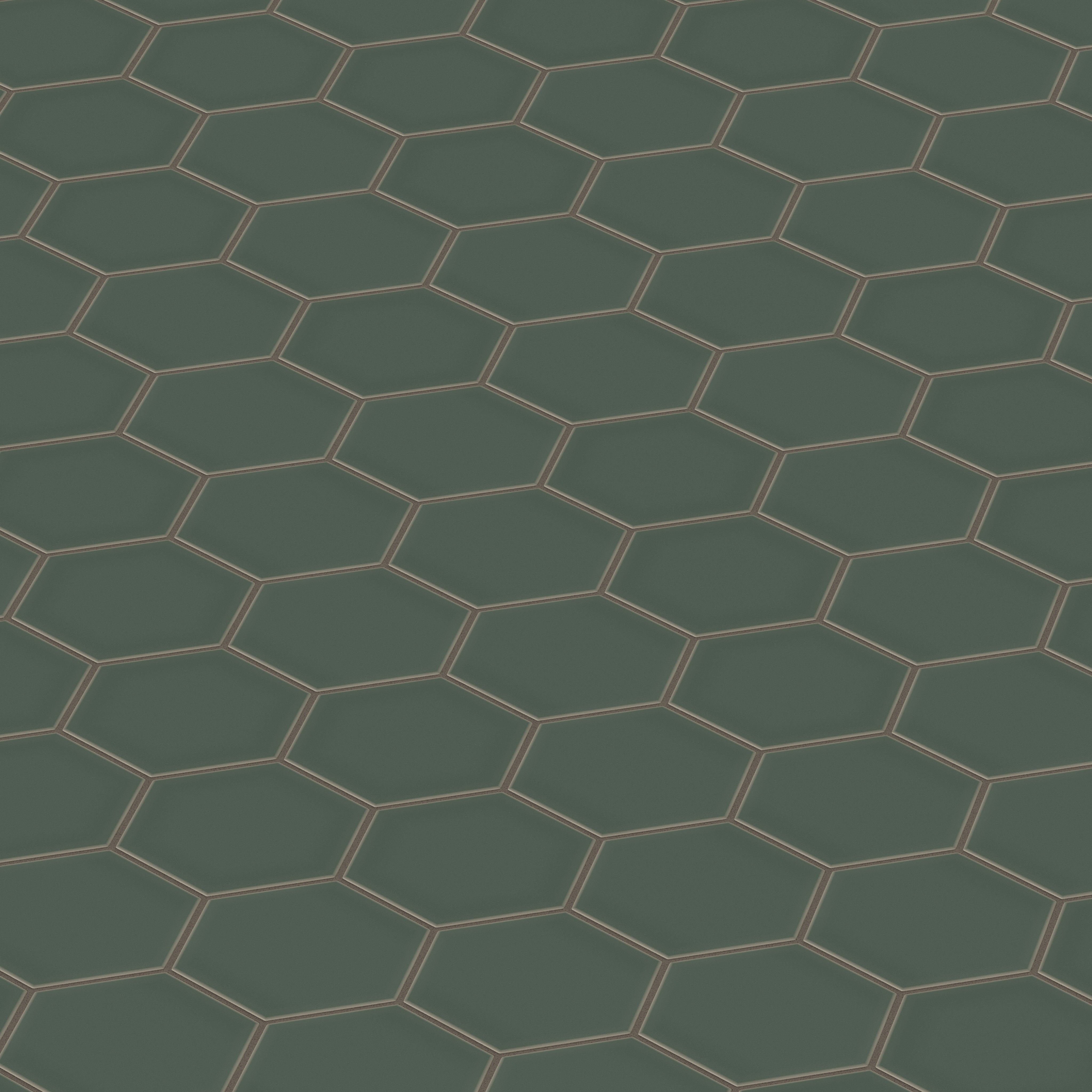 6" Hexagon Original Ceramic Tile in Tempest Matte