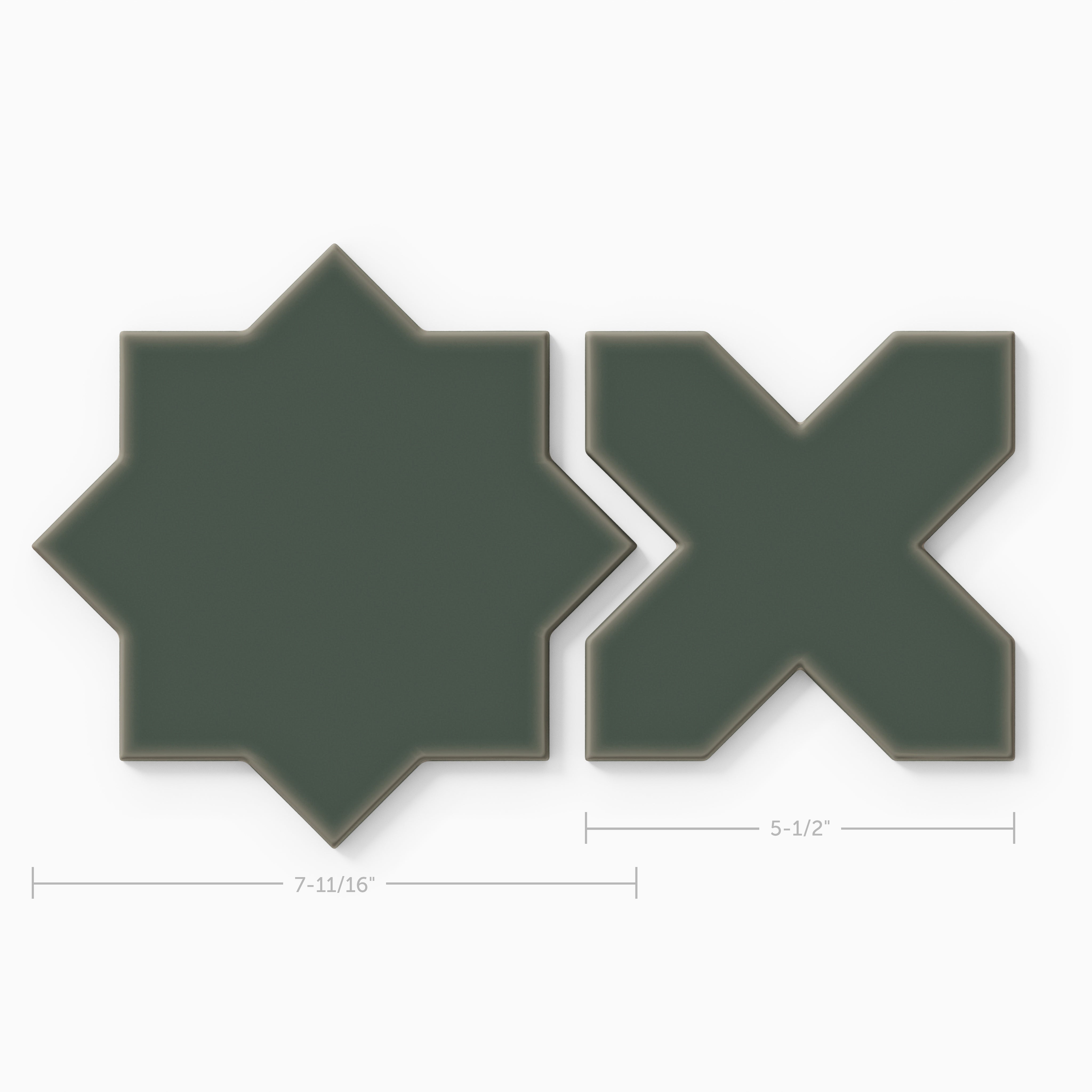 Star & Cross Original Ceramic Tile in Tempest Matte