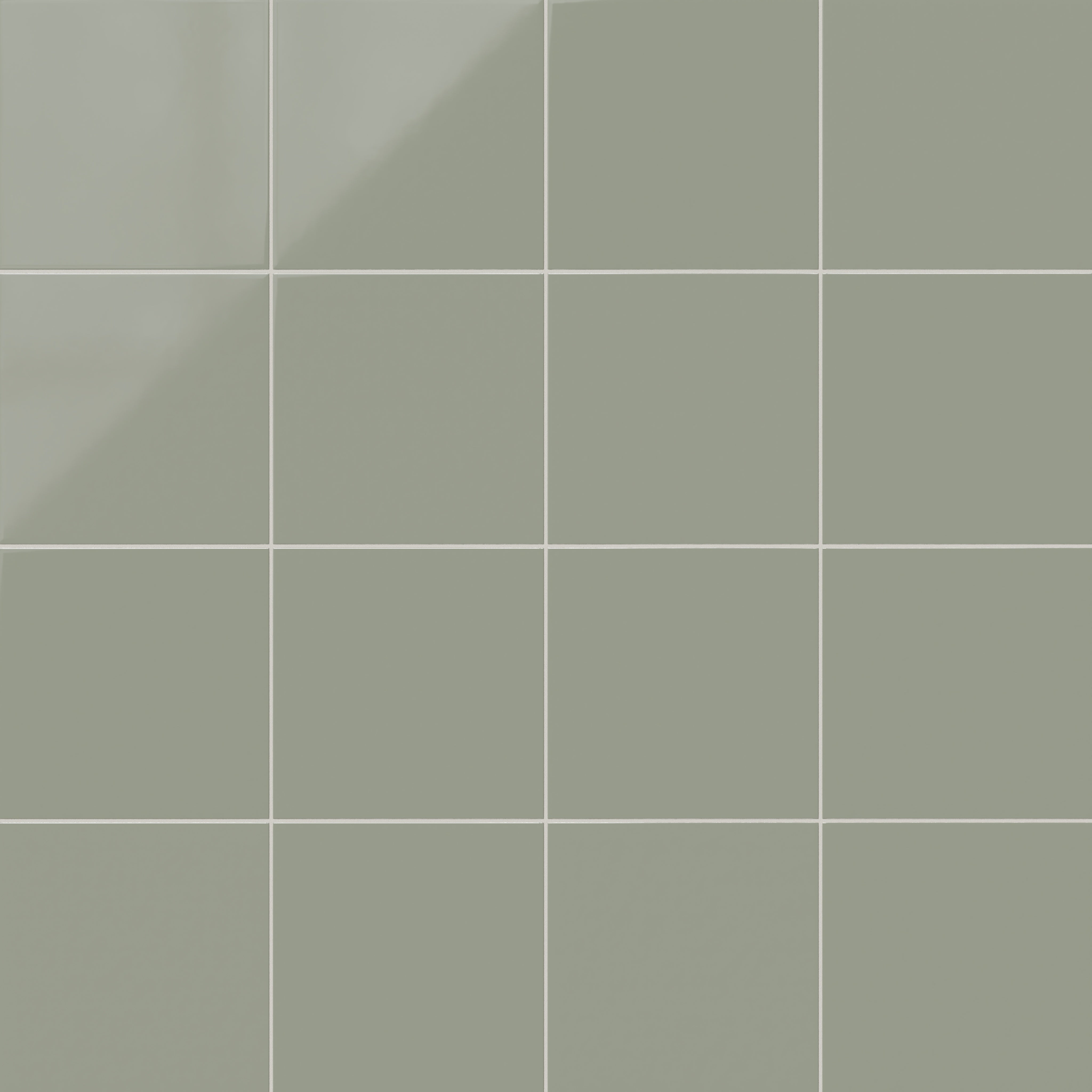12x12 Natural Press Ceramic Tile in Terre Verte Gloss