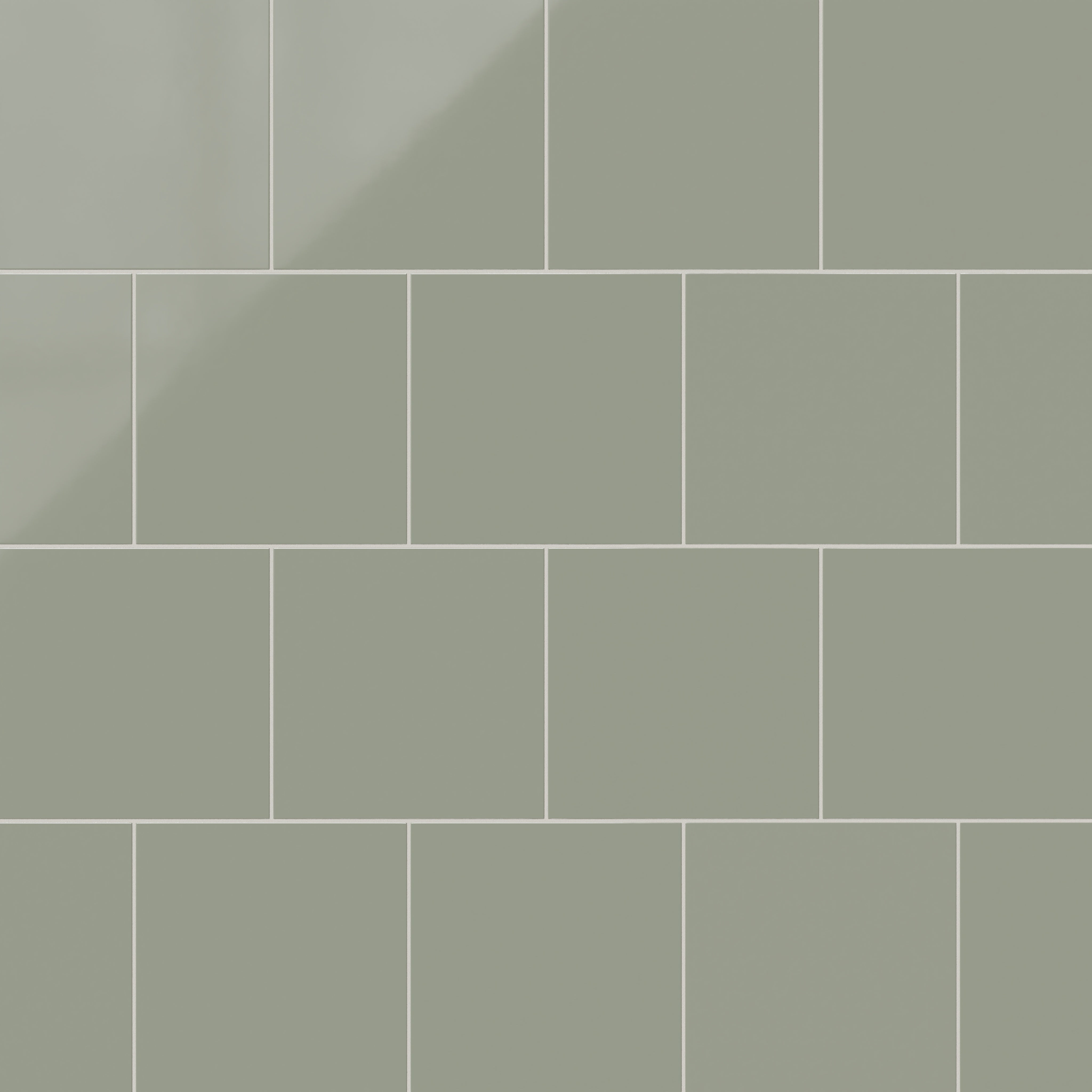 12x12 Natural Press Ceramic Tile in Terre Verte Gloss