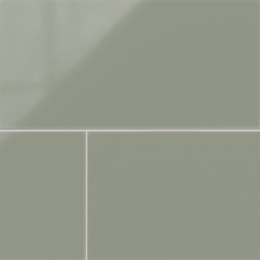 12x24 Natural Press Ceramic Tile in Terre Verte Gloss