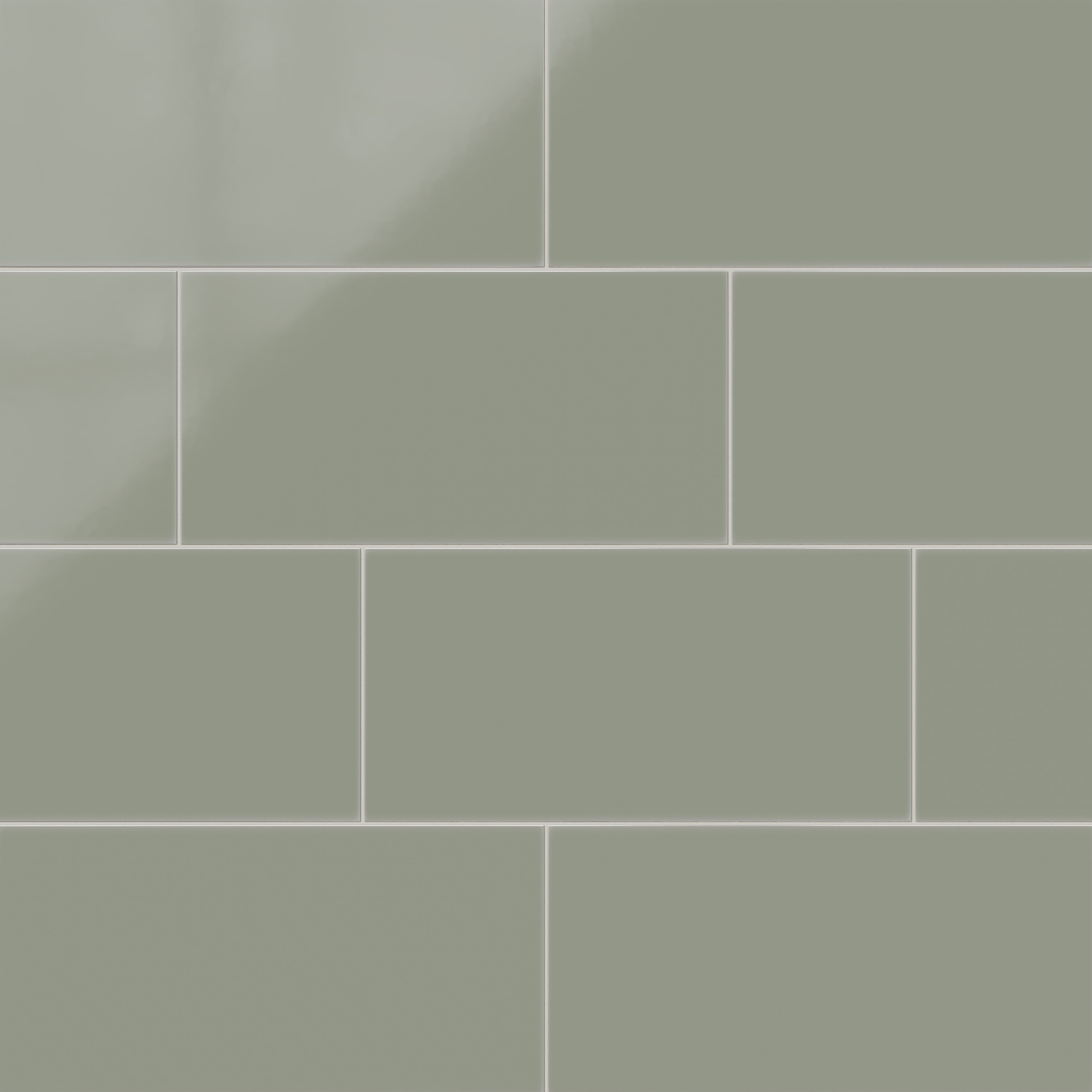 12x24 Natural Press Ceramic Tile in Terre Verte Gloss