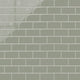 2x4 Half Offset Sheeted Natural Press Ceramic Mosaic Tile in Terre Verte Gloss
