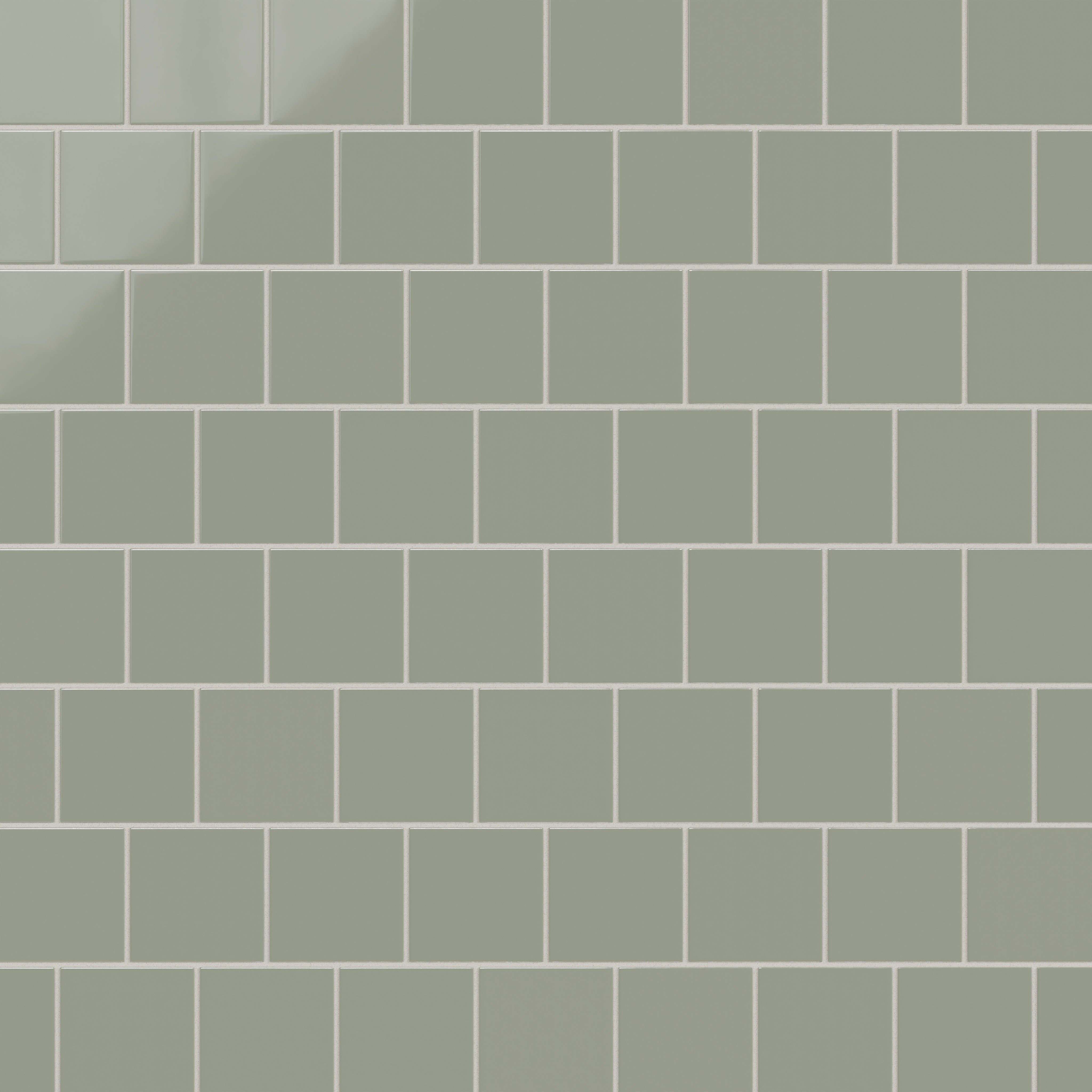4x4 Natural Press Ceramic Tile in Terre Verte Gloss