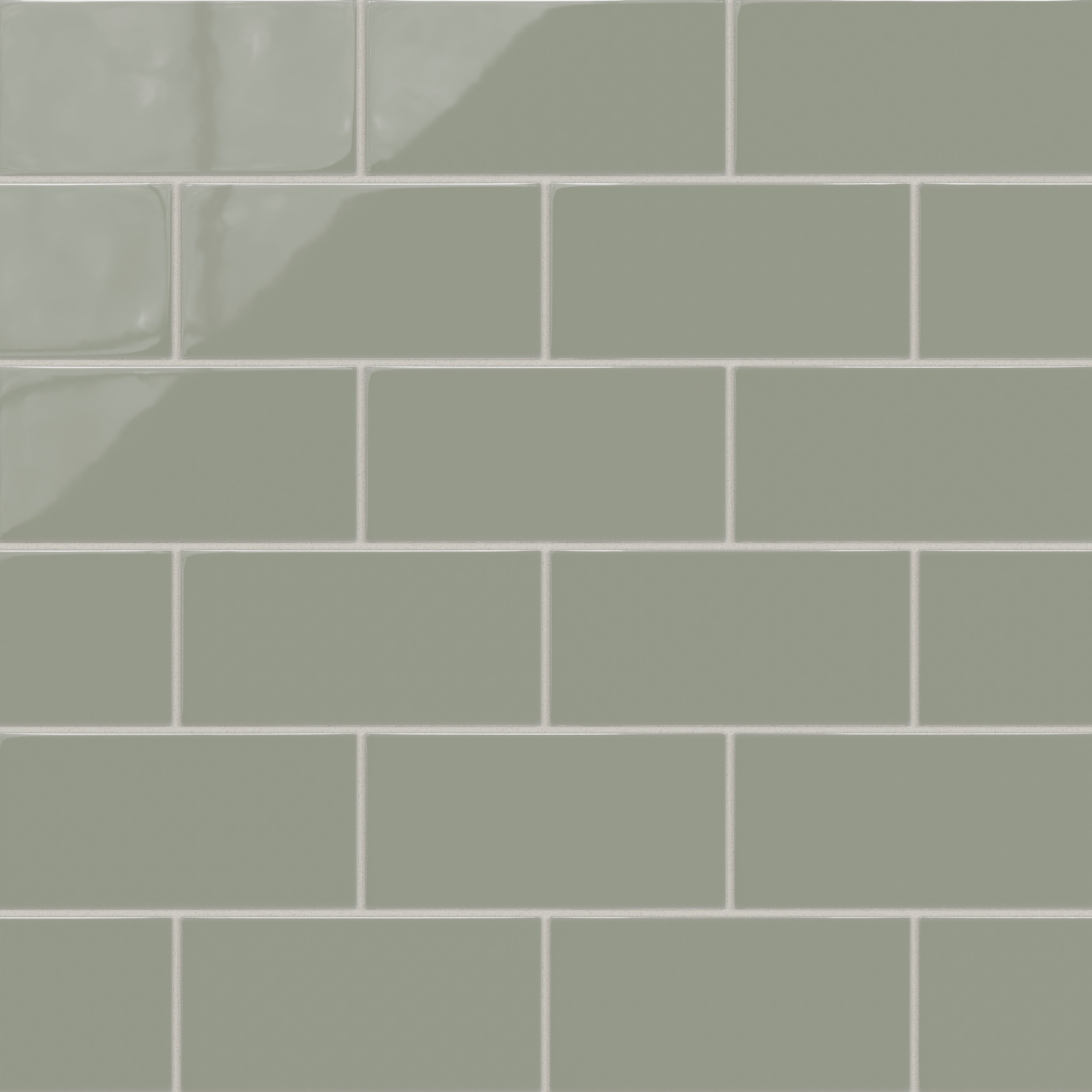 4x8 Natural Press Ceramic Tile in Terre Verte Gloss