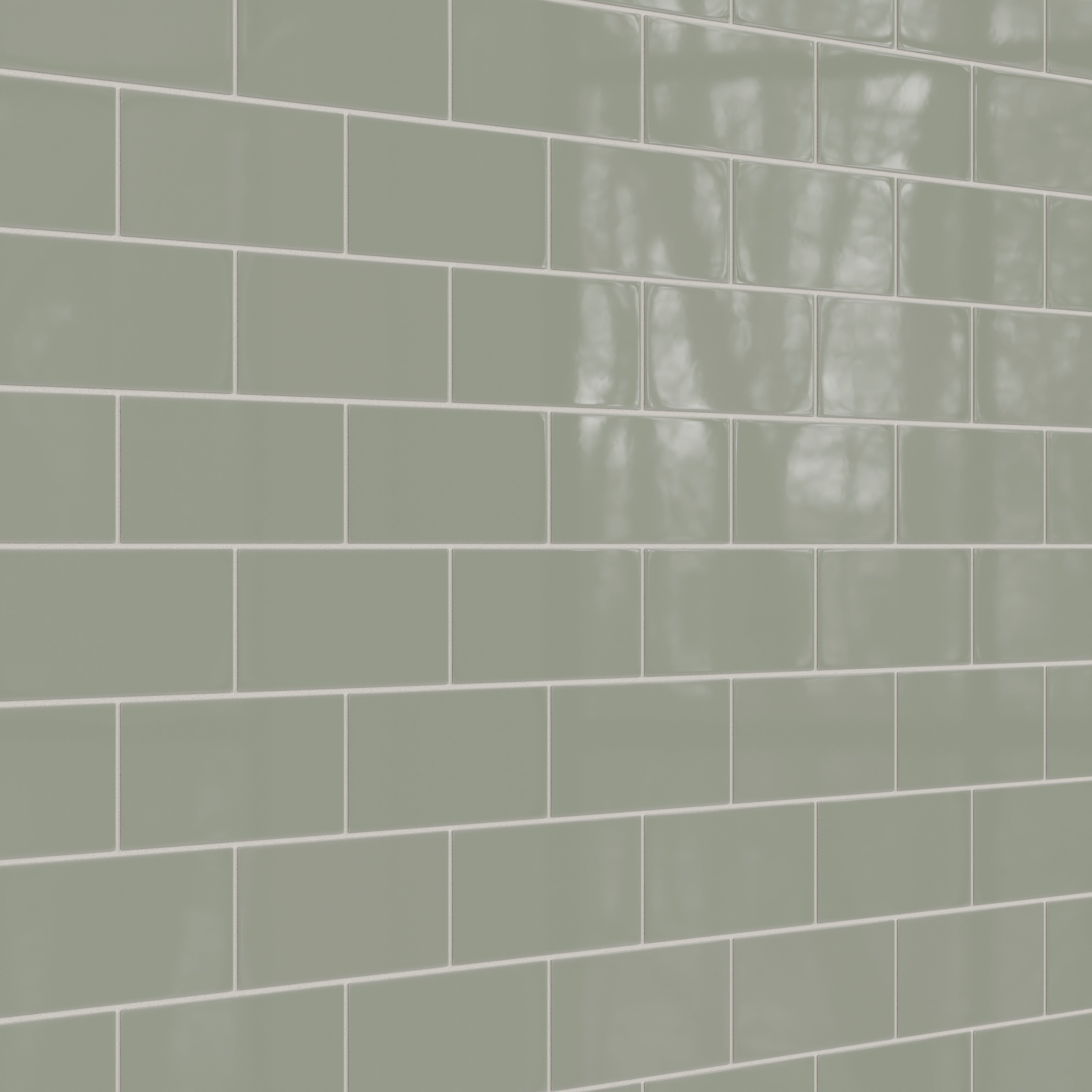 4x8 Natural Press Ceramic Tile in Terre Verte Gloss