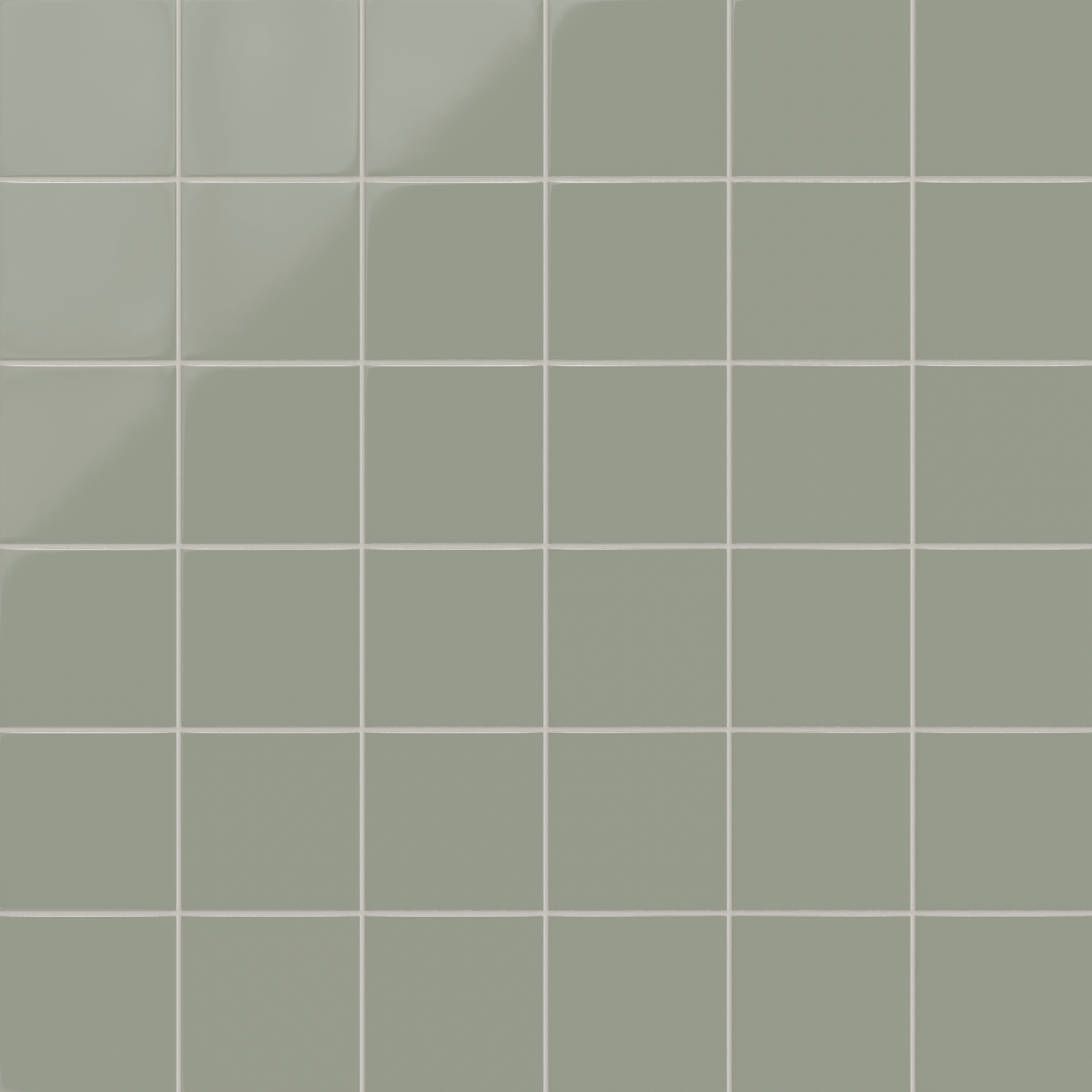 6x6 Natural Press Ceramic Tile in Terre Verte Gloss
