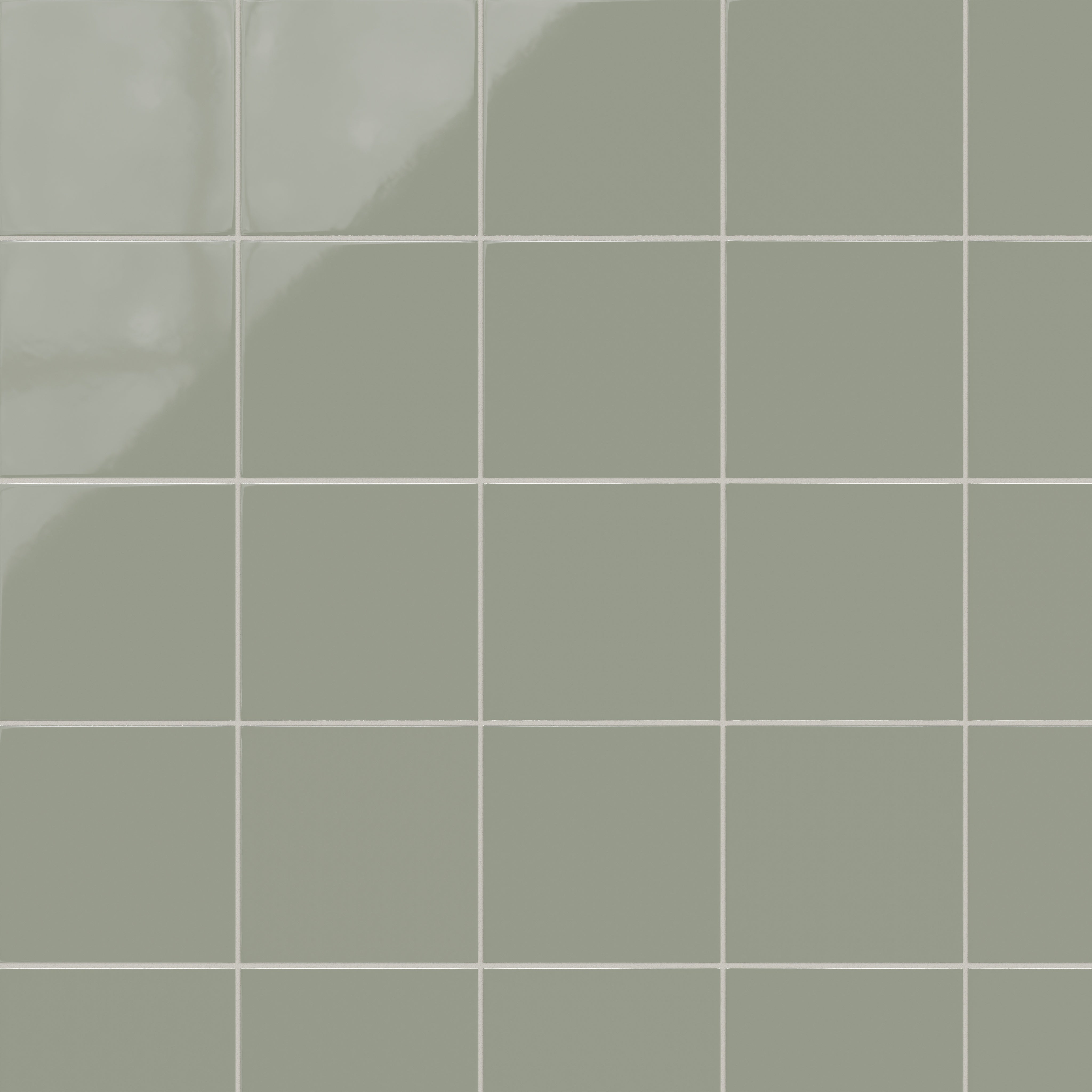 8x8 Natural Press Ceramic Tile in Terre Verte Gloss