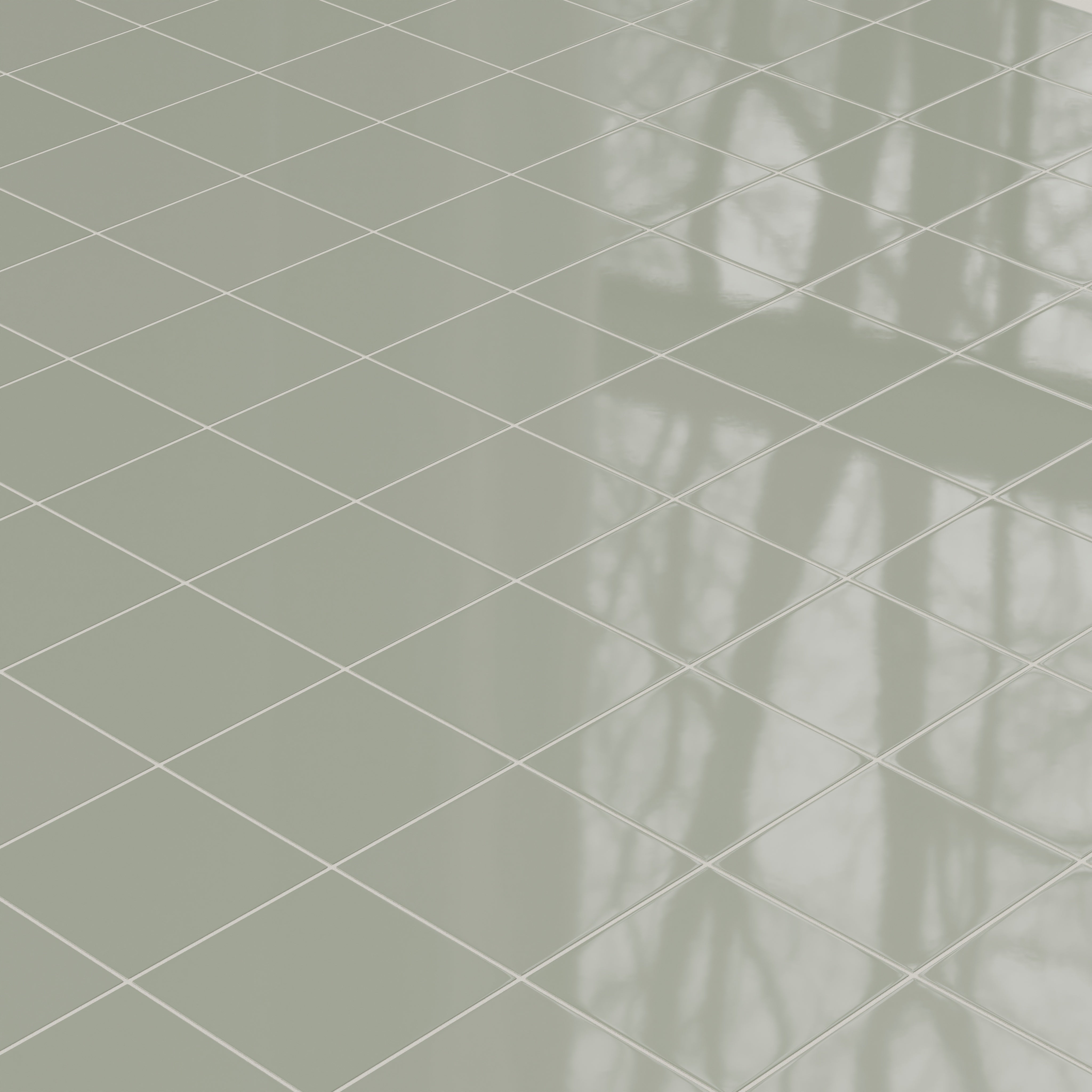 8x8 Natural Press Ceramic Tile in Terre Verte Gloss
