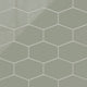 Elongated Hexagon Natural Press Ceramic Tile in Terre Verte Gloss