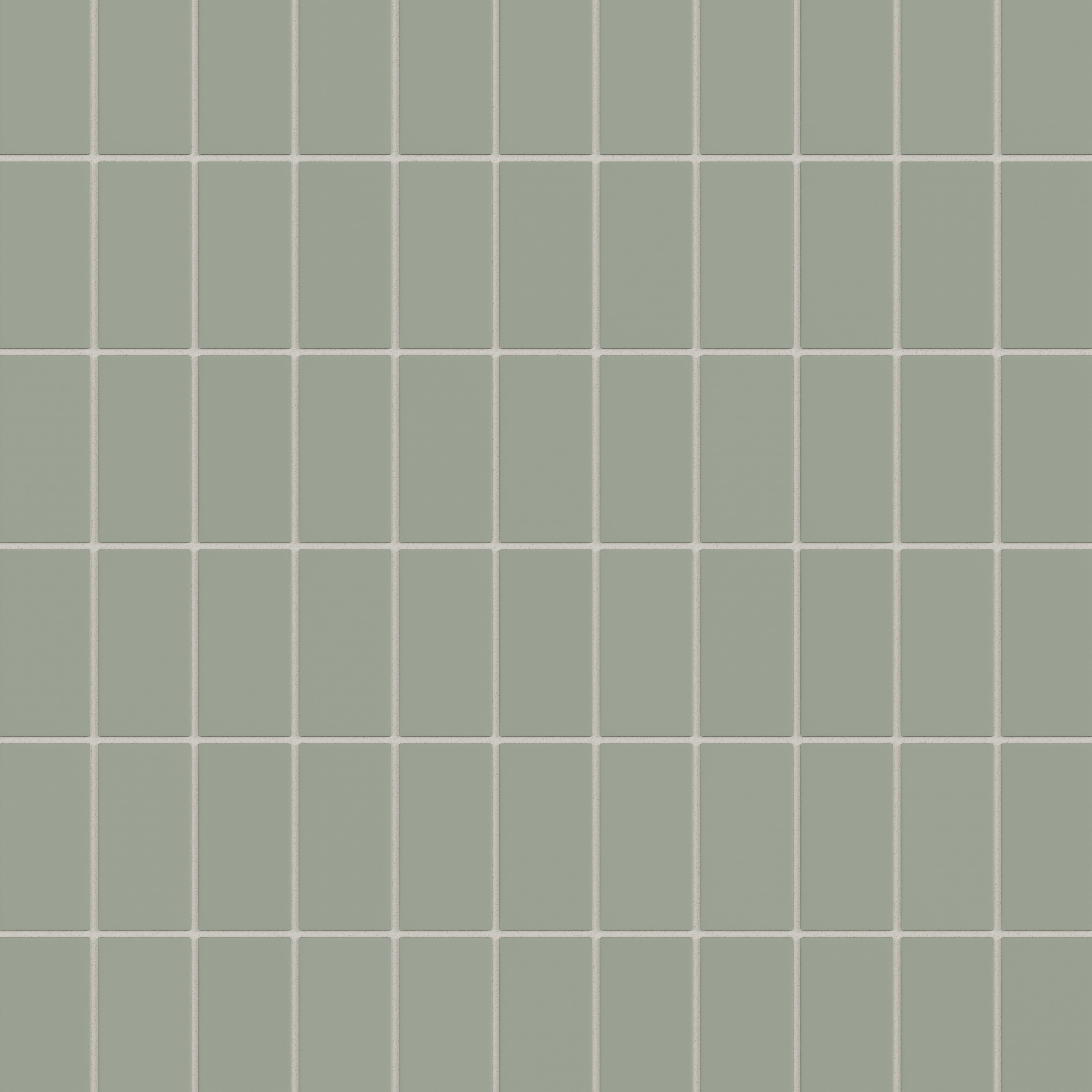 2x4 Straight Set Sheeted Natural Press Ceramic Mosaic Tile in Terre Verte Matte