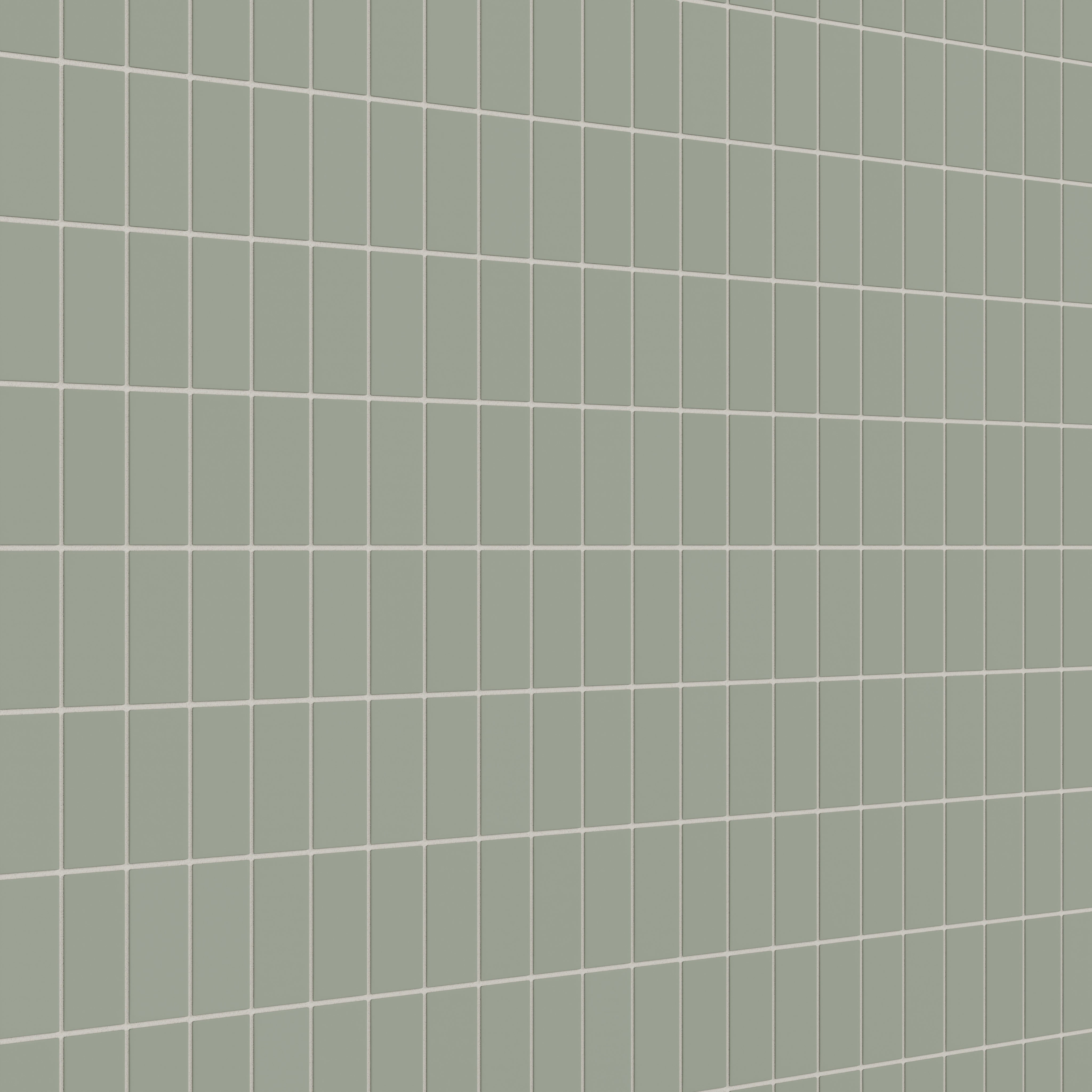 2x4 Straight Set Sheeted Natural Press Ceramic Mosaic Tile in Terre Verte Matte