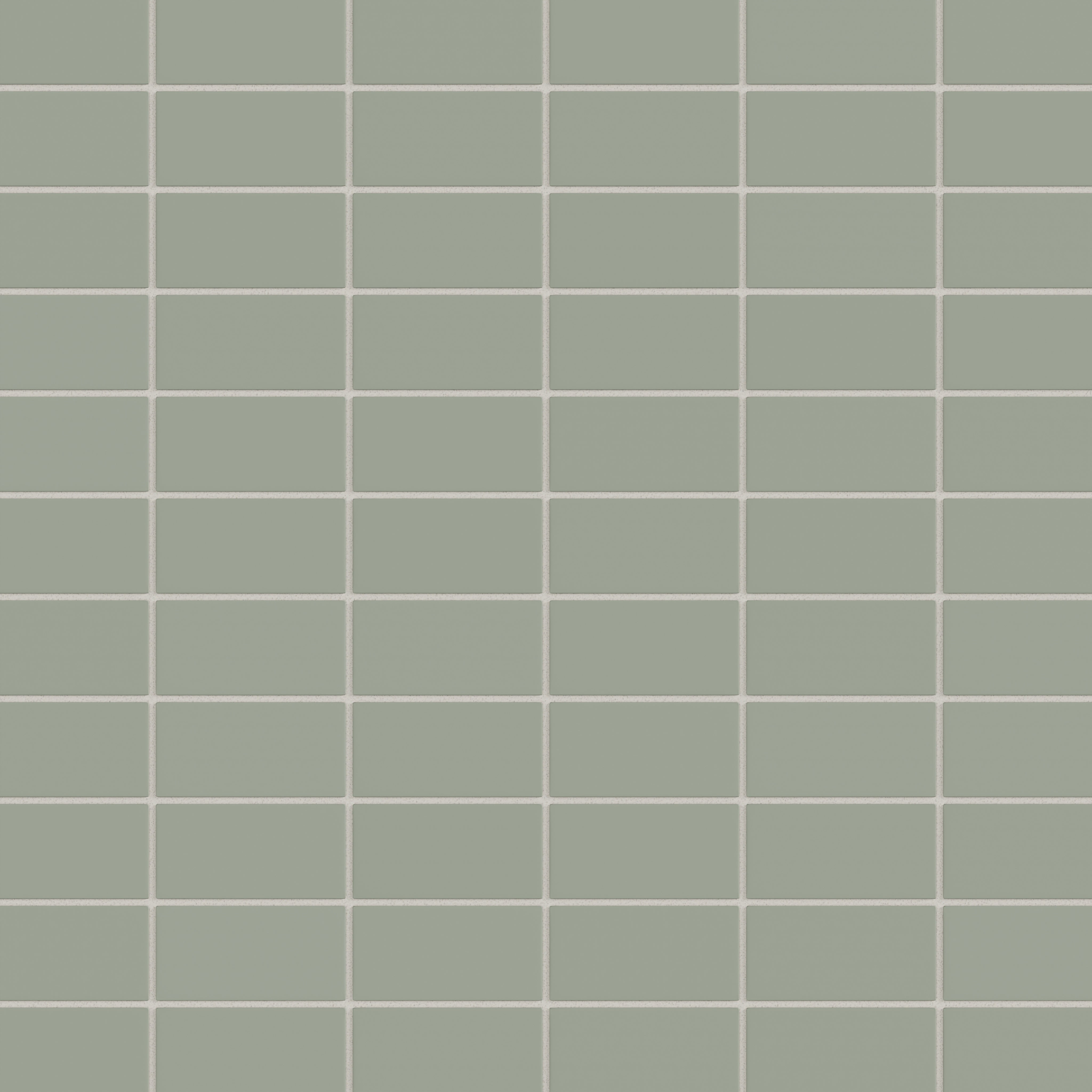 2x4 Straight Set Sheeted Natural Press Ceramic Mosaic Tile in Terre Verte Matte