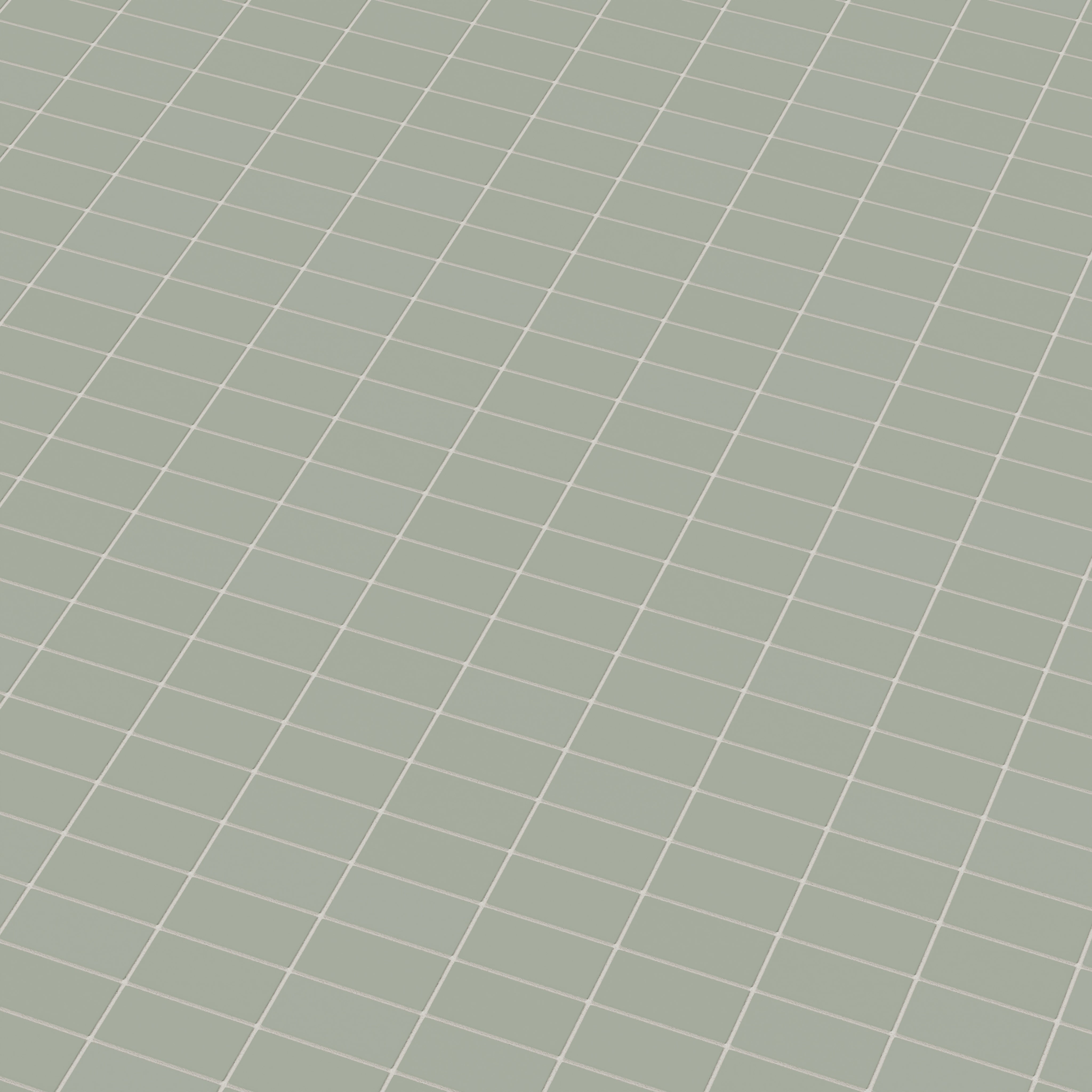 2x4 Straight Set Sheeted Natural Press Ceramic Mosaic Tile in Terre Verte Matte