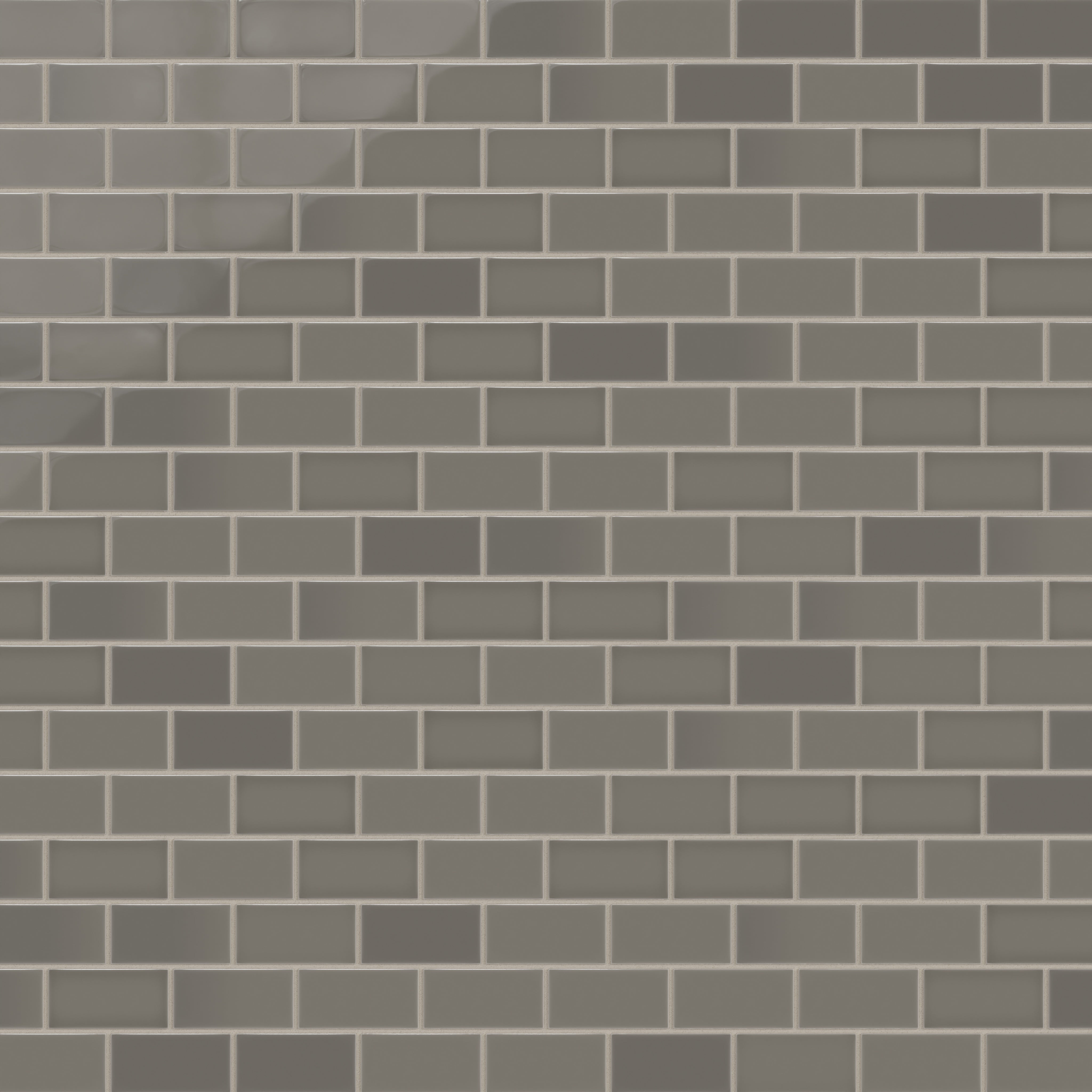 2x4 Half Offset Sheeted Natural Press Ceramic Mosaic Tile in Timberline Gloss
