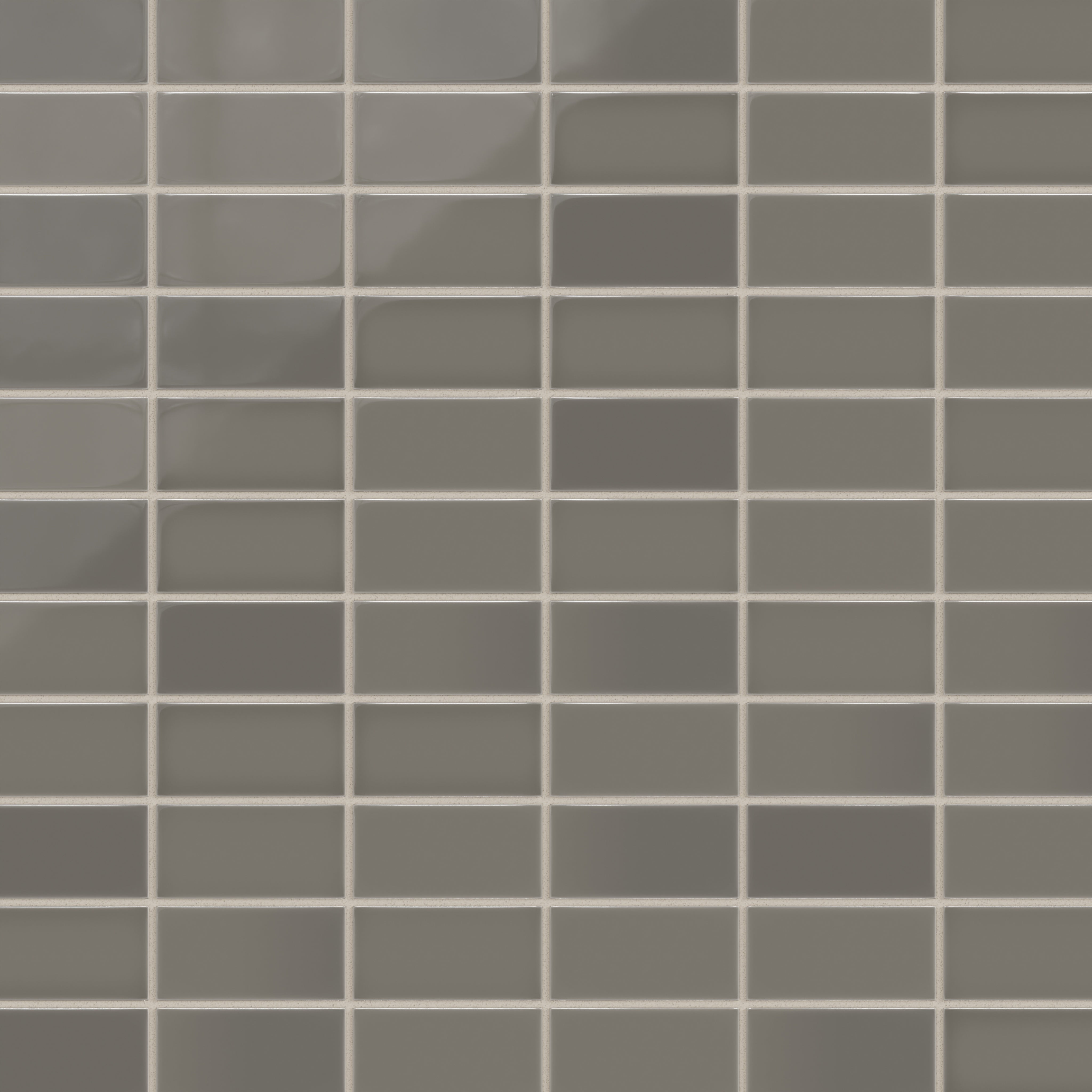 2x4 Straight Set Sheeted Natural Press Ceramic Mosaic Tile in Timberline Gloss