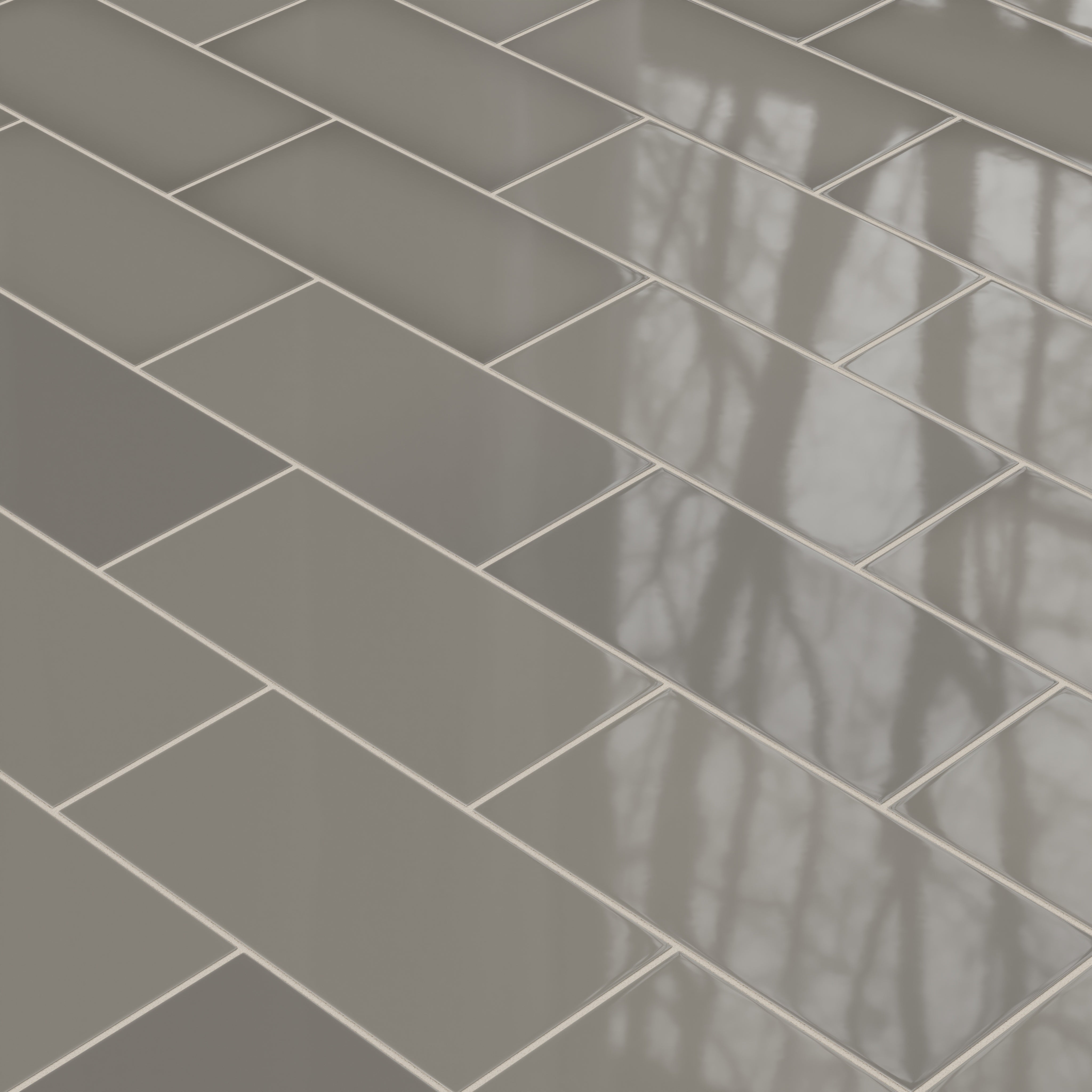 6x12 Natural Press Ceramic Tile in Timberline Gloss