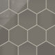 8" Hexagon Natural Press Ceramic Tile in Timberline Gloss
