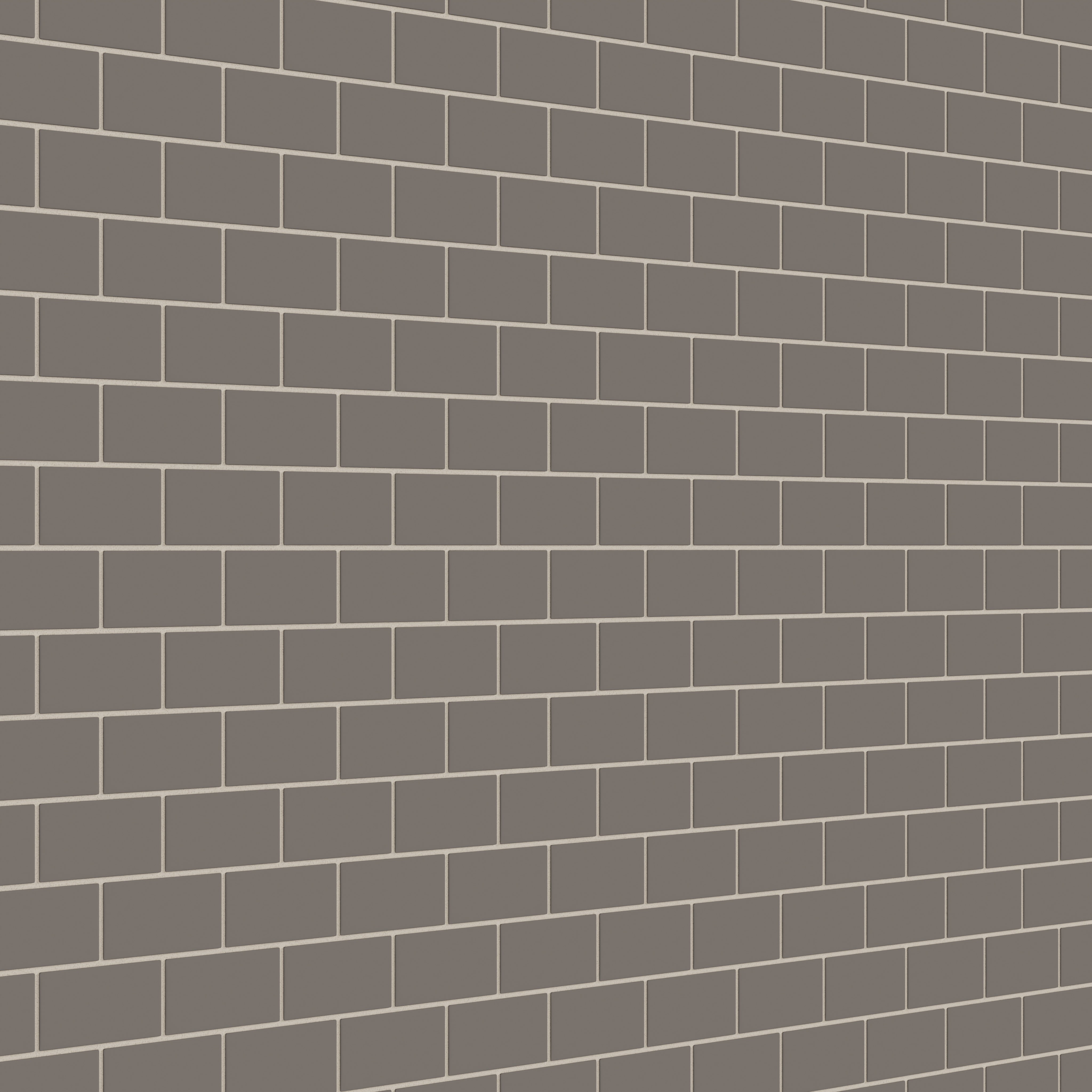 2x4 Half Offset Sheeted Natural Press Ceramic Mosaic Tile in Timberline Matte
