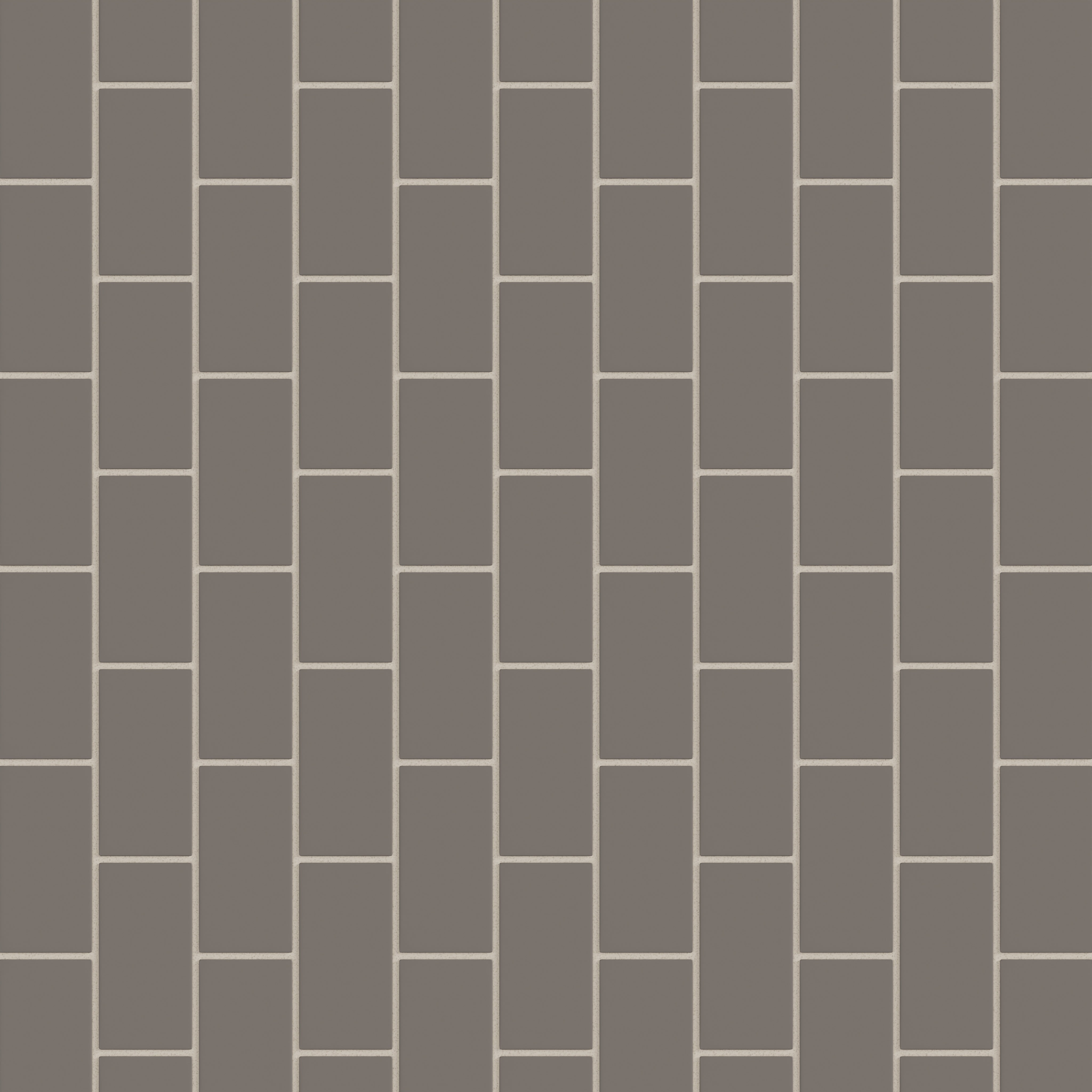 2x4 Half Offset Sheeted Natural Press Ceramic Mosaic Tile in Timberline Matte