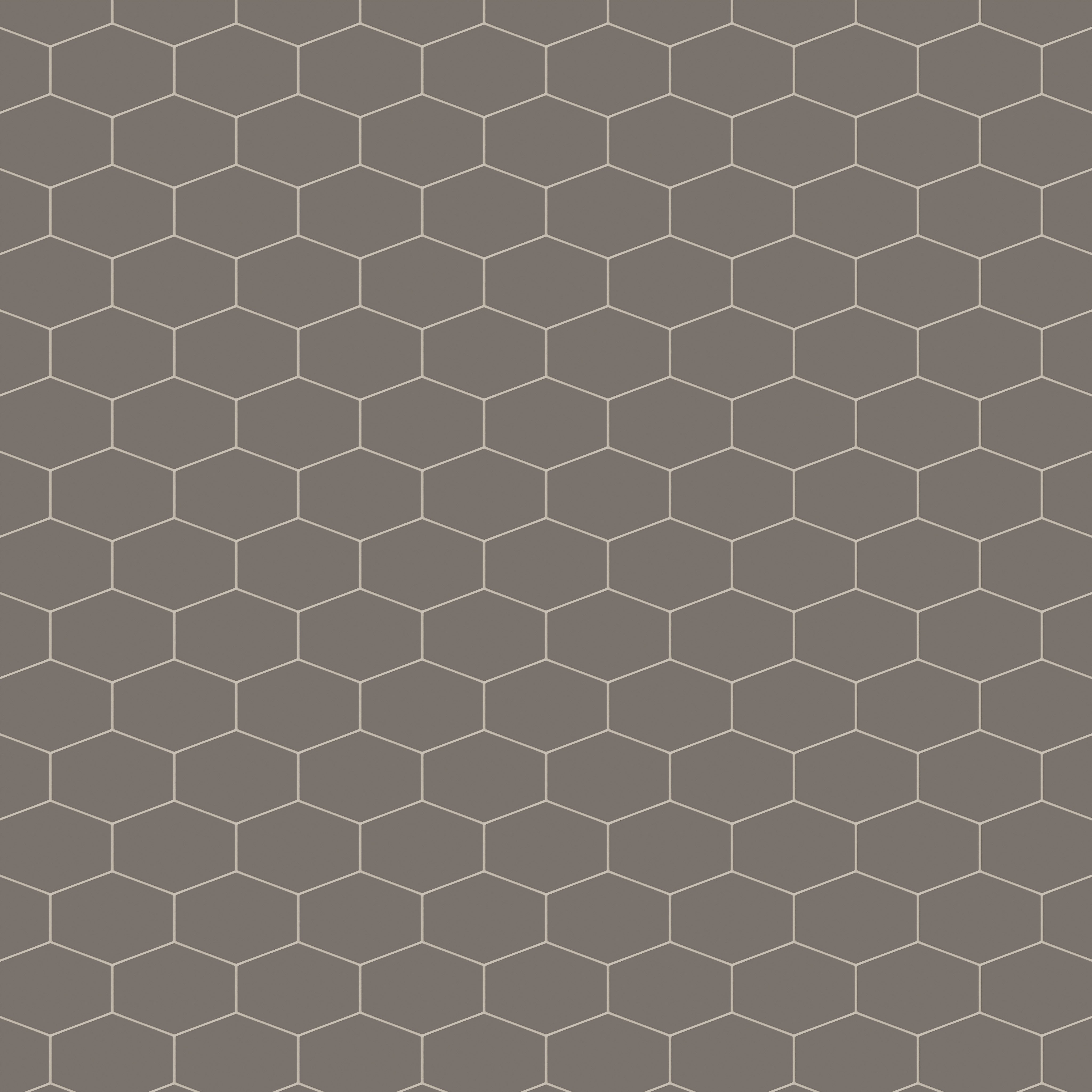 Elongated Hexagon Natural Press Ceramic Tile in Timberline Matte