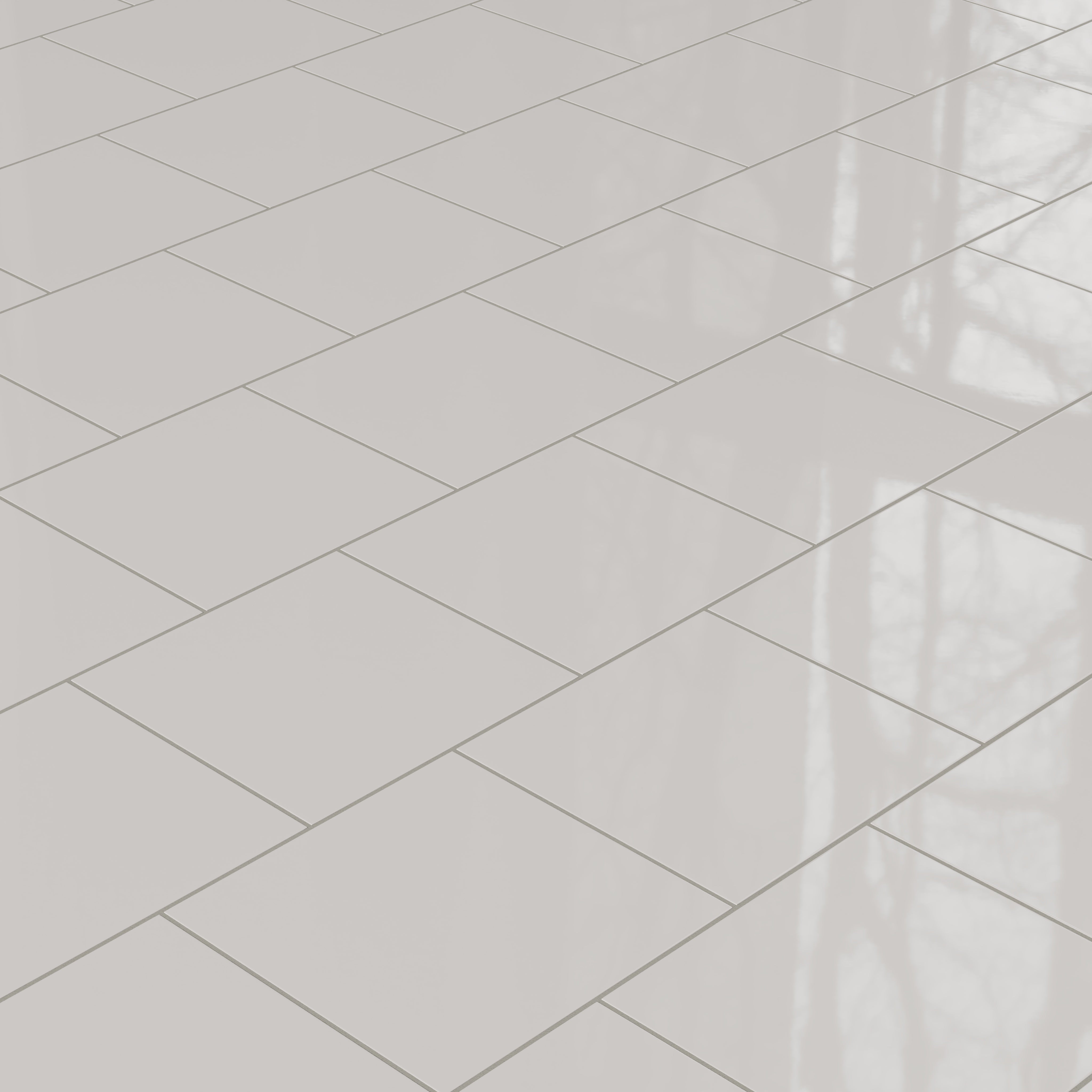 12x12 Natural Press Ceramic Tile in Titanium Grey Gloss