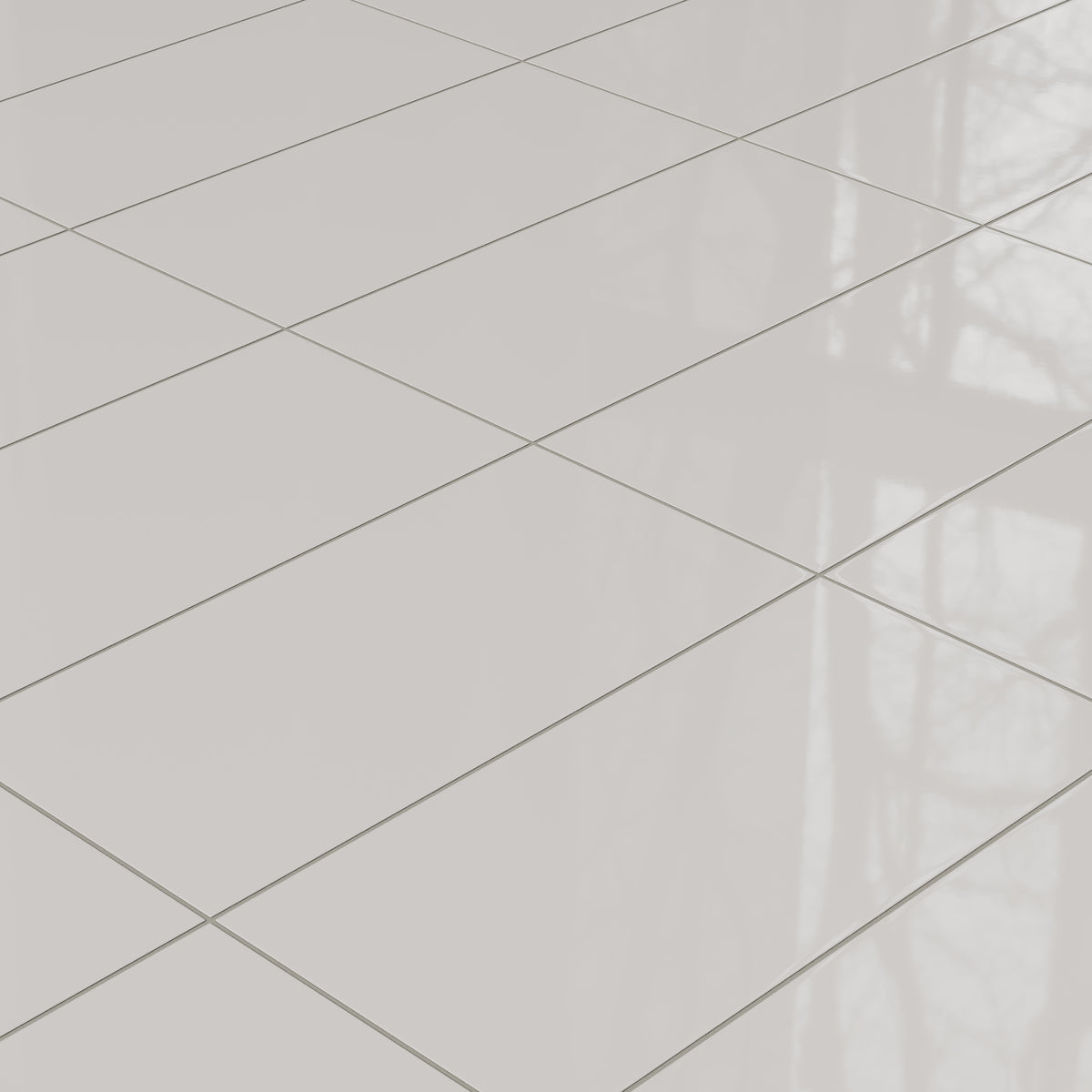 12x24 Natural Press Ceramic Tile in Titanium Grey Gloss