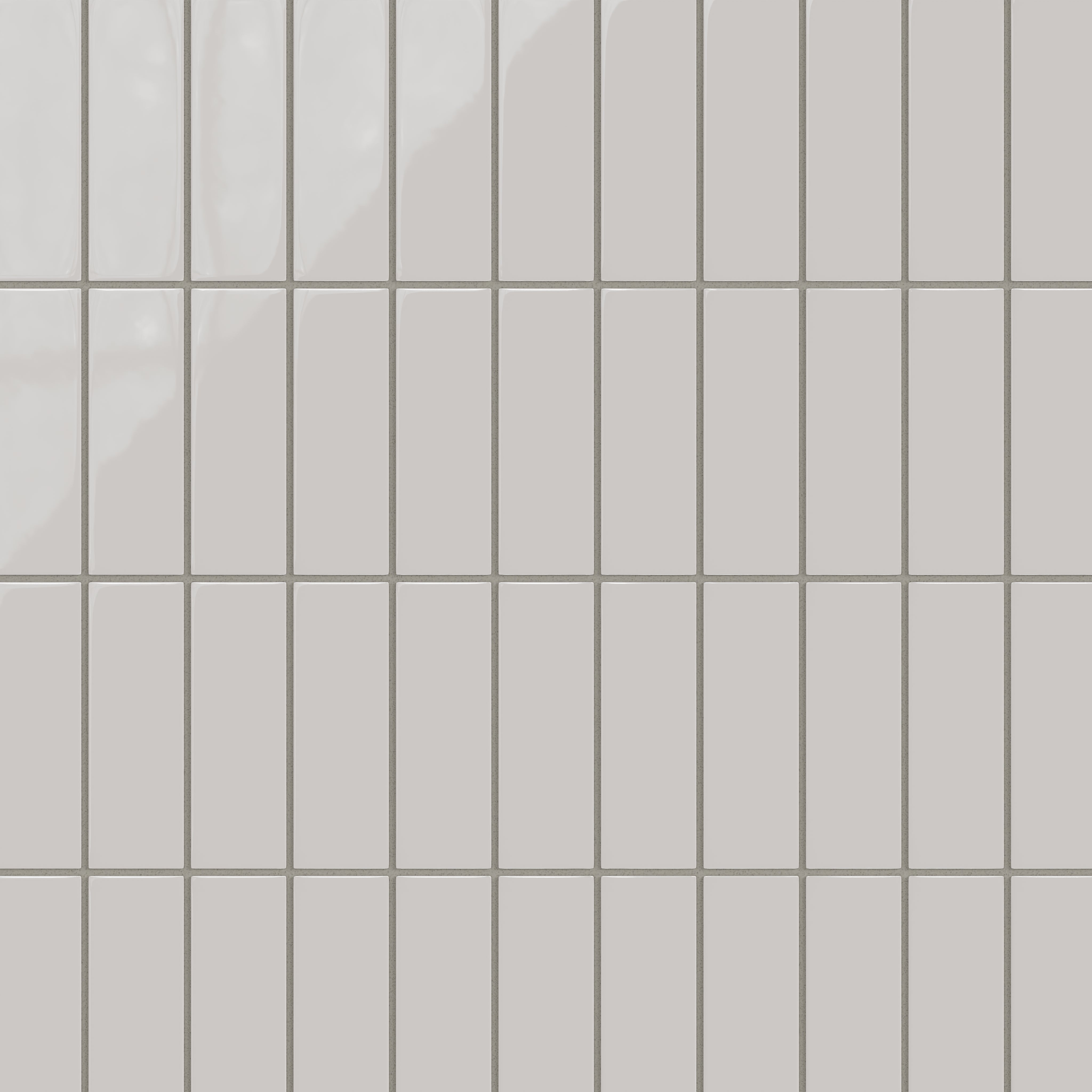 2x6 Natural Press Ceramic Tile in Titanium Grey Gloss