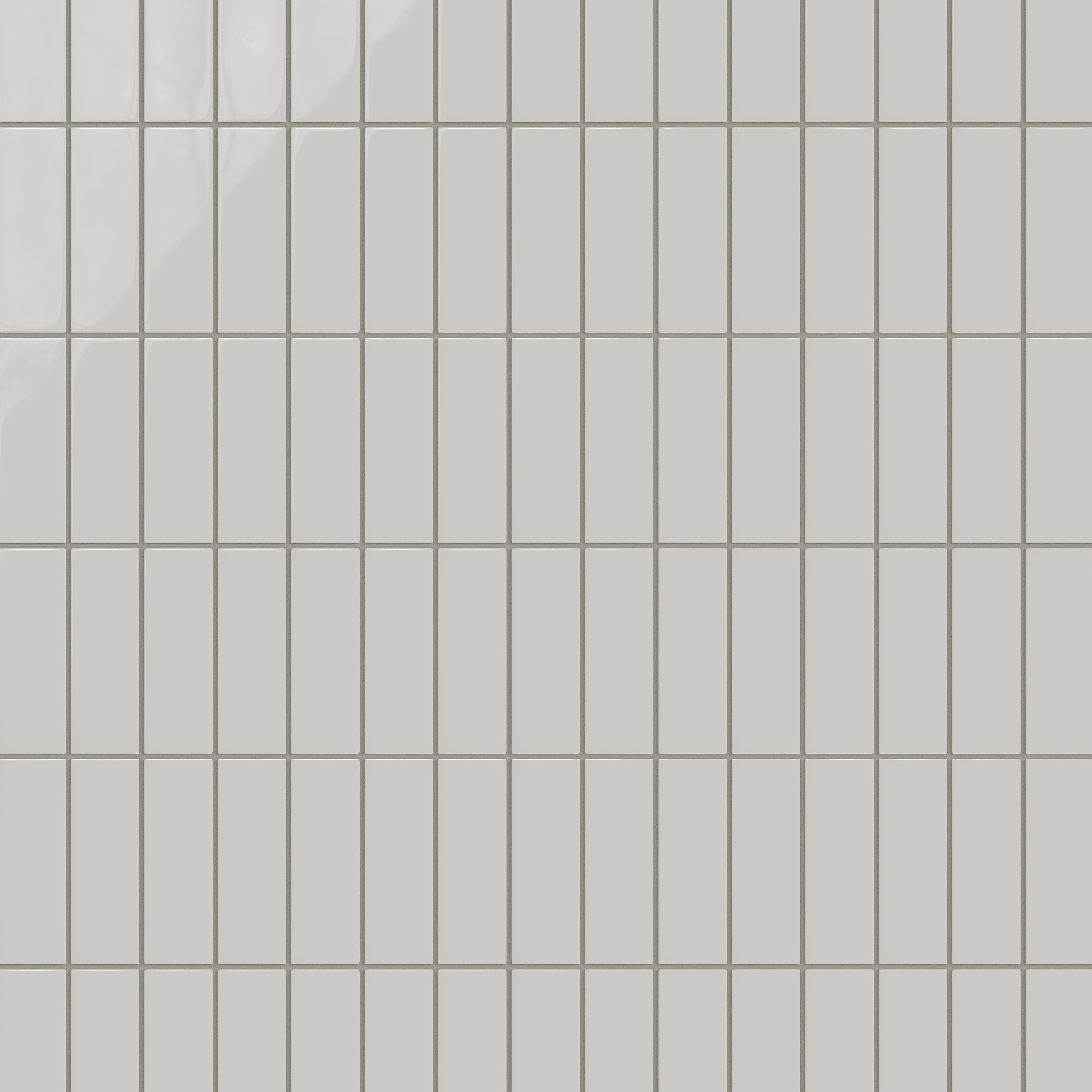 2x6 Natural Press Ceramic Tile in Titanium Grey Gloss