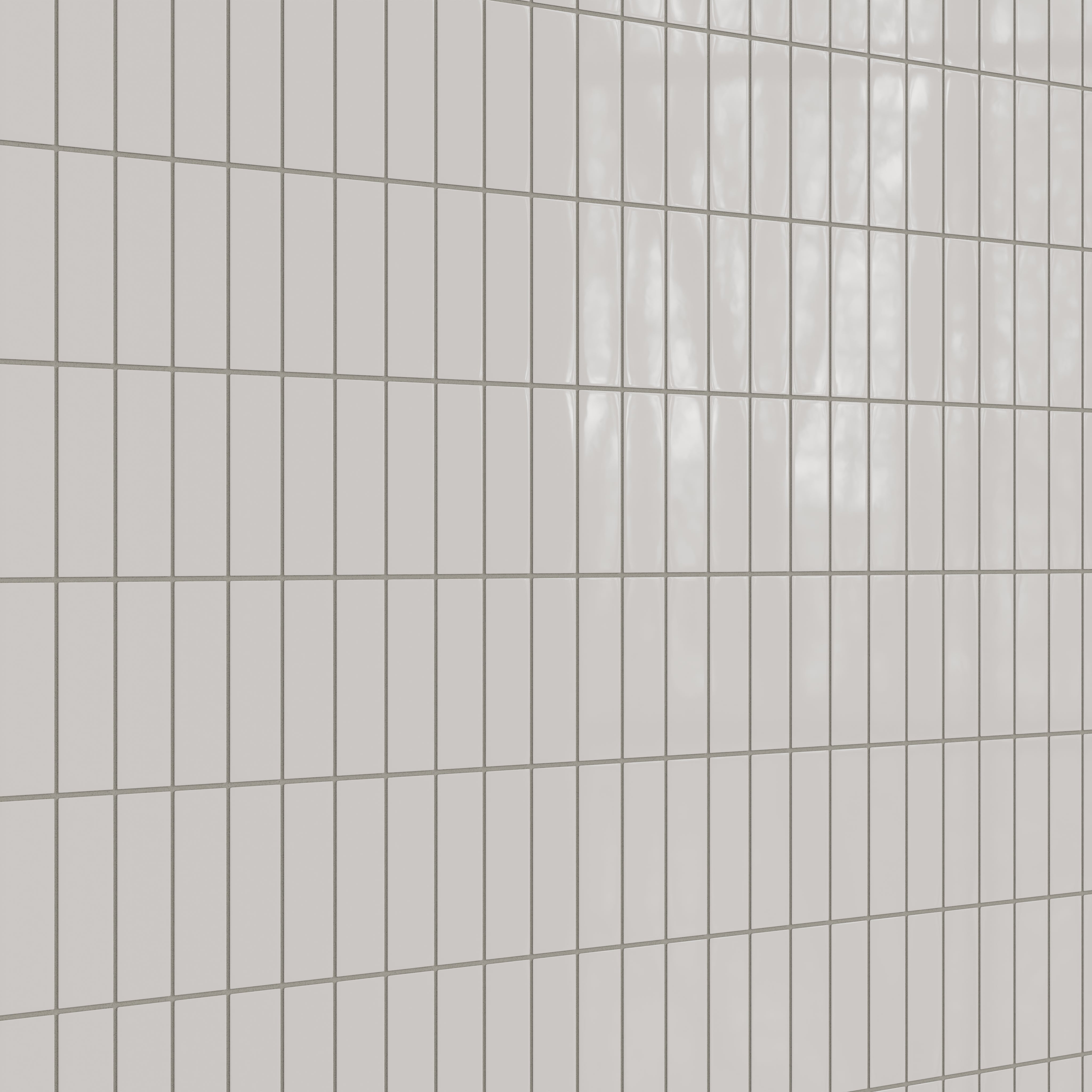 2x6 Natural Press Ceramic Tile in Titanium Grey Gloss