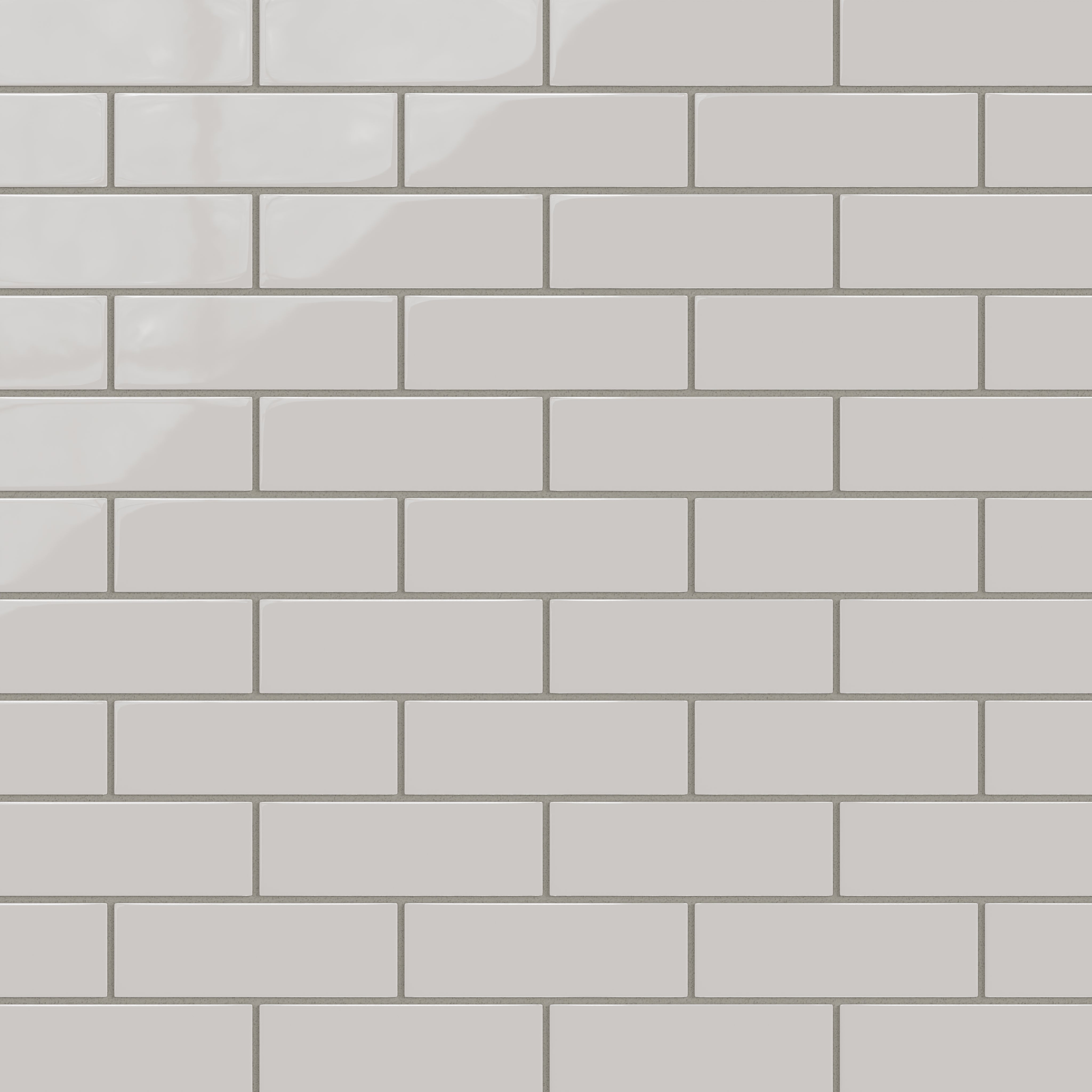 2x6 Natural Press Ceramic Tile in Titanium Grey Gloss
