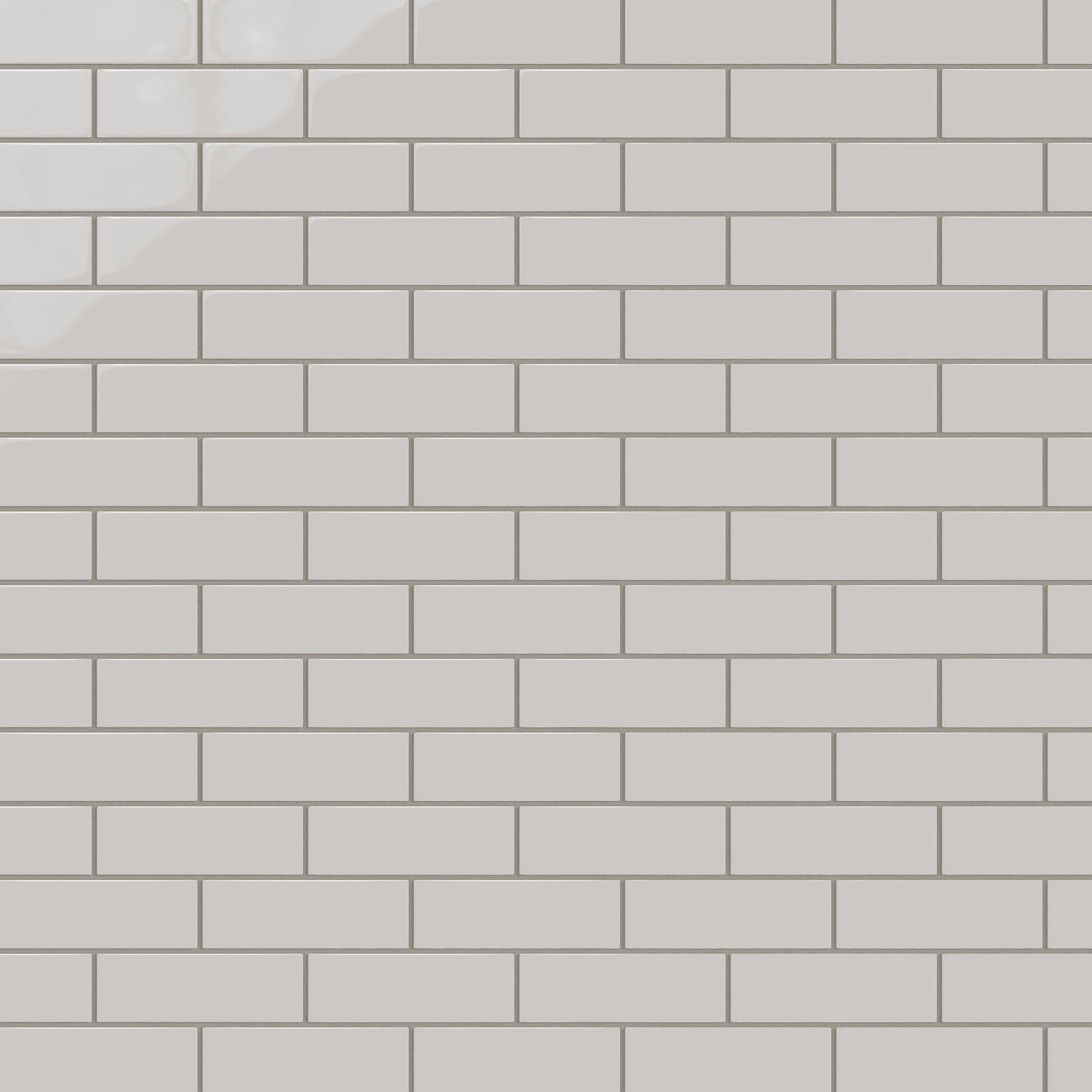 2x6 Natural Press Ceramic Tile in Titanium Grey Gloss
