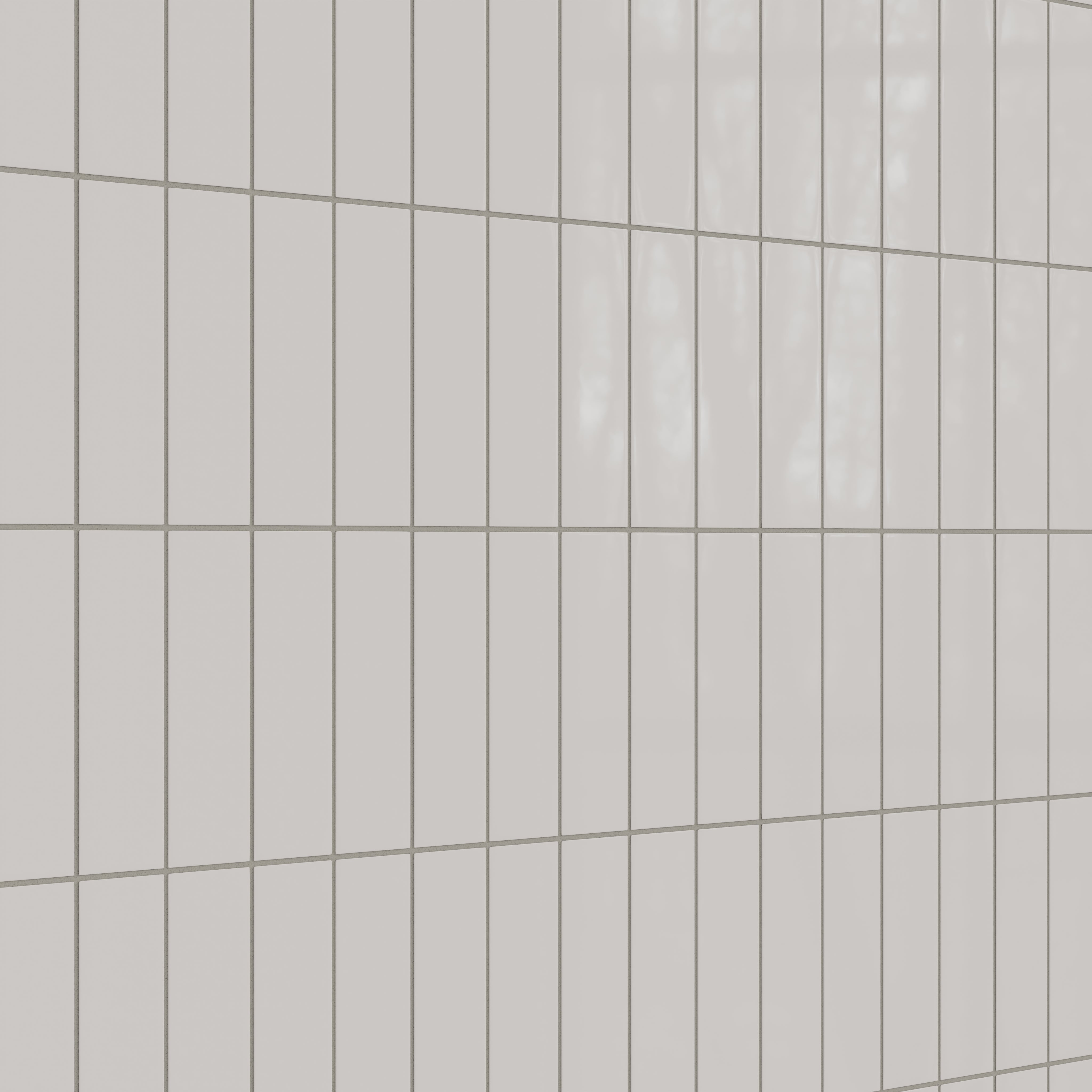 3x9 Natural Press Ceramic Tile in Titanium Grey Gloss