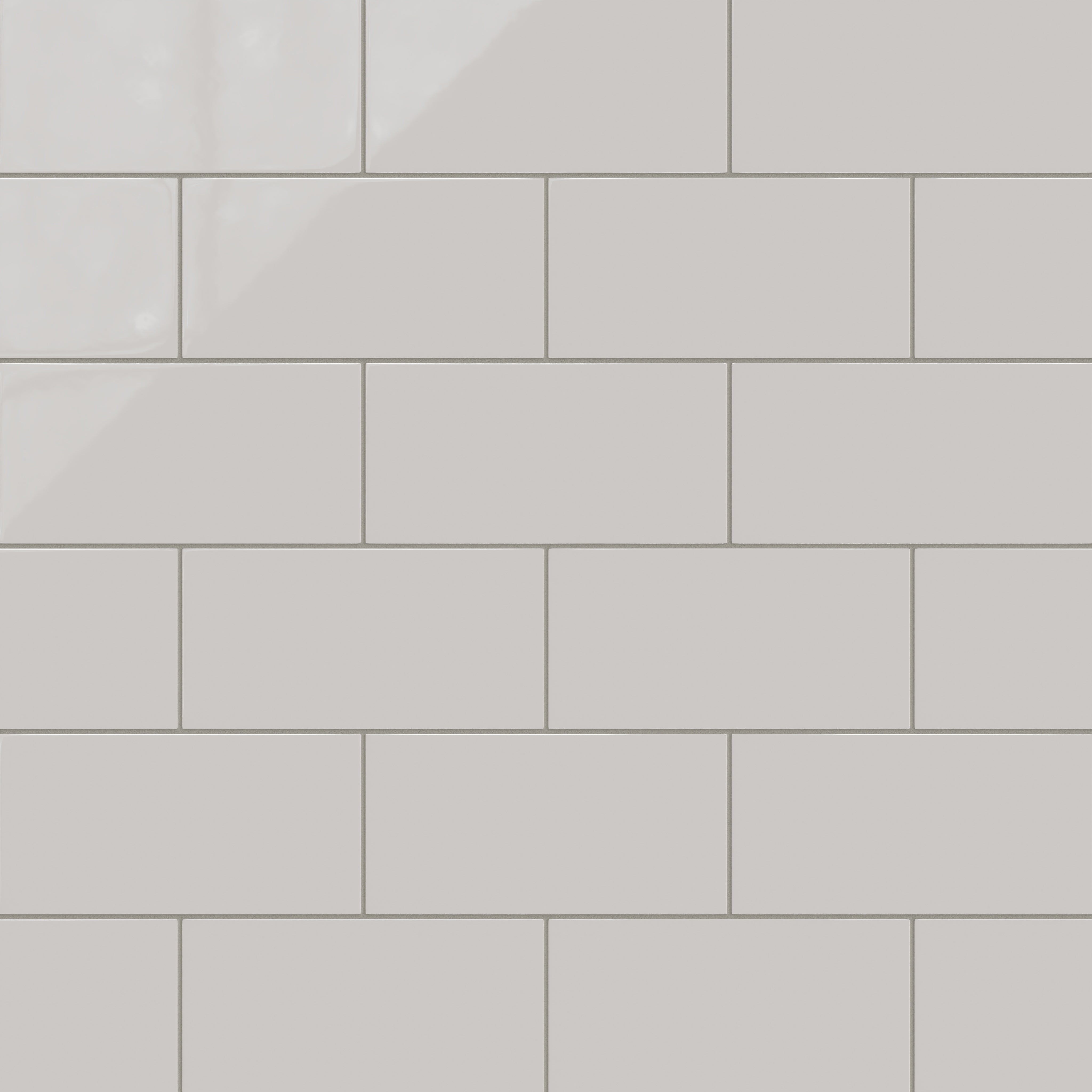 6x12 Natural Press Ceramic Tile in Titanium Grey Gloss