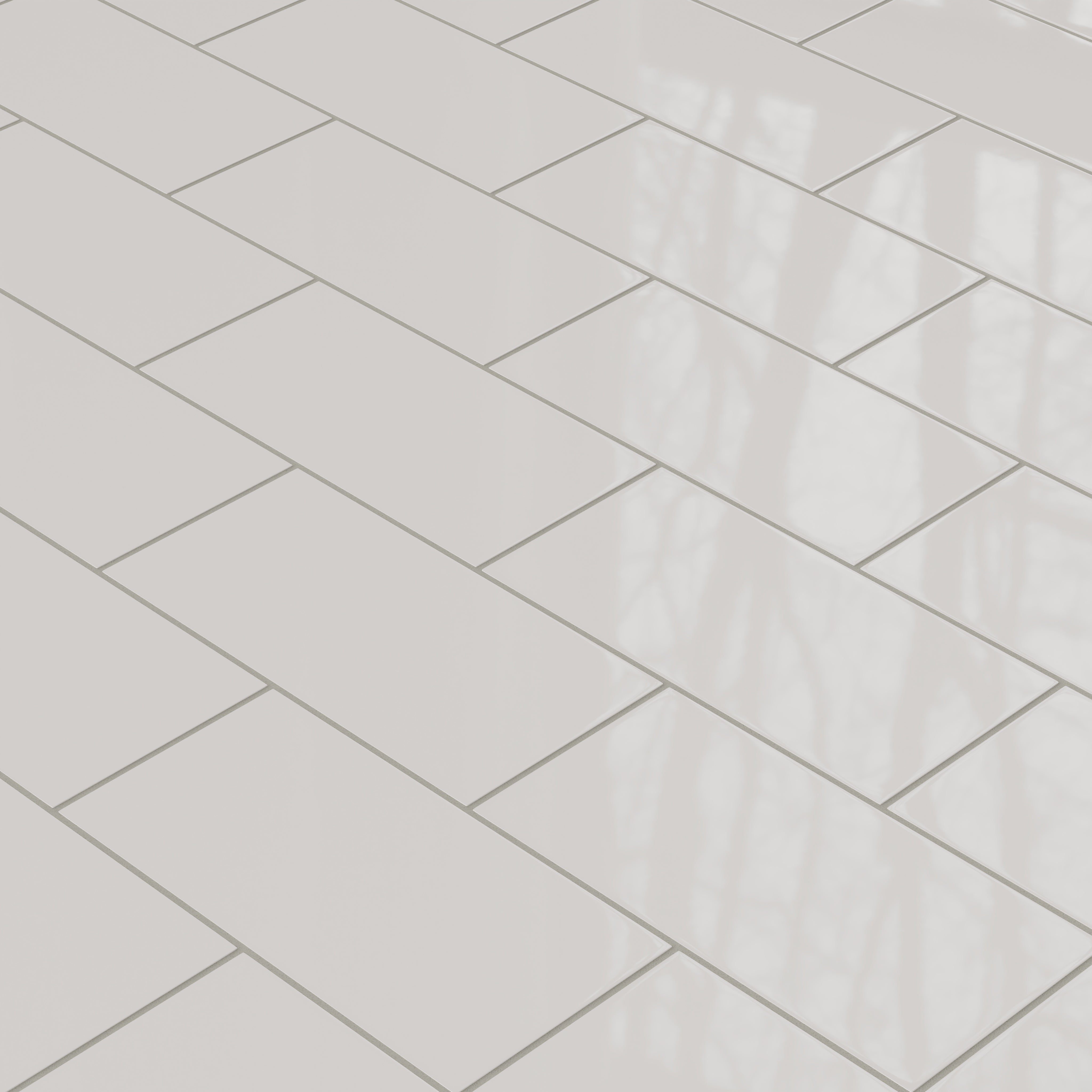 6x12 Natural Press Ceramic Tile in Titanium Grey Gloss
