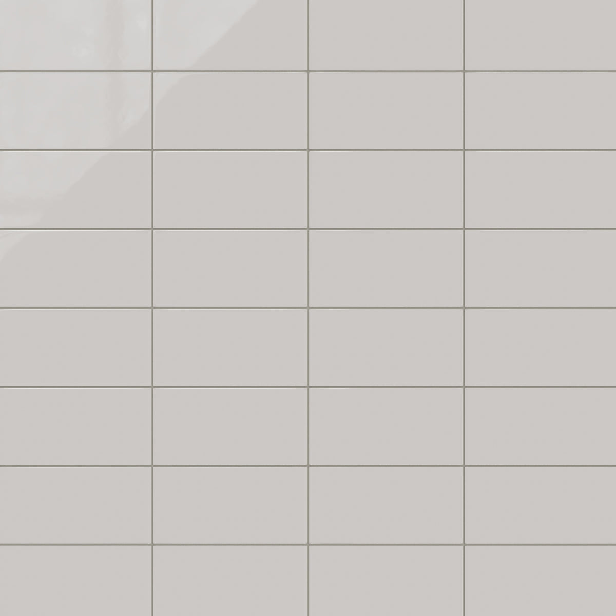6x12 Natural Press Ceramic Tile in Titanium Grey Gloss