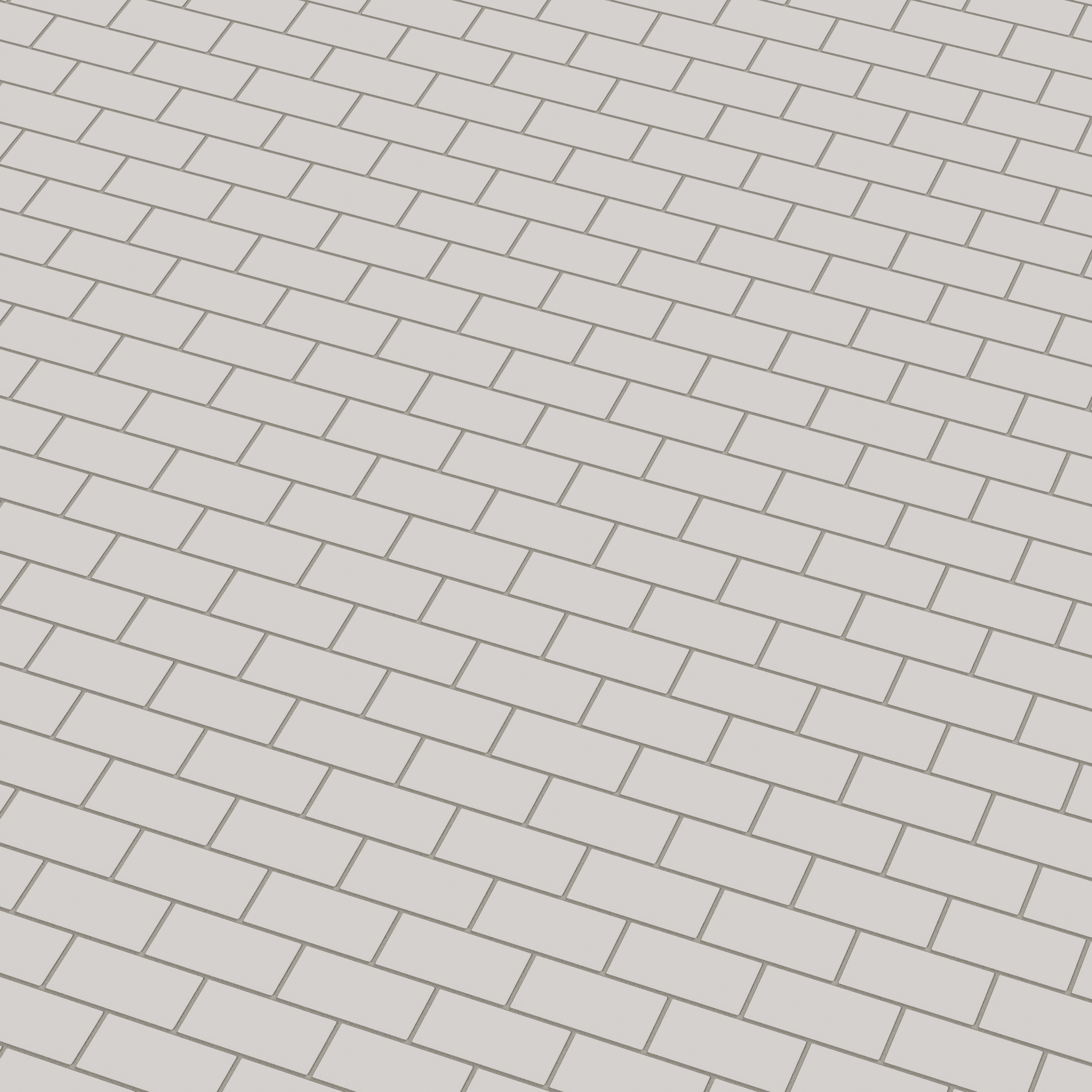 2x4 Half Offset Sheeted Natural Press Ceramic Mosaic Tile in Titanium Grey Matte