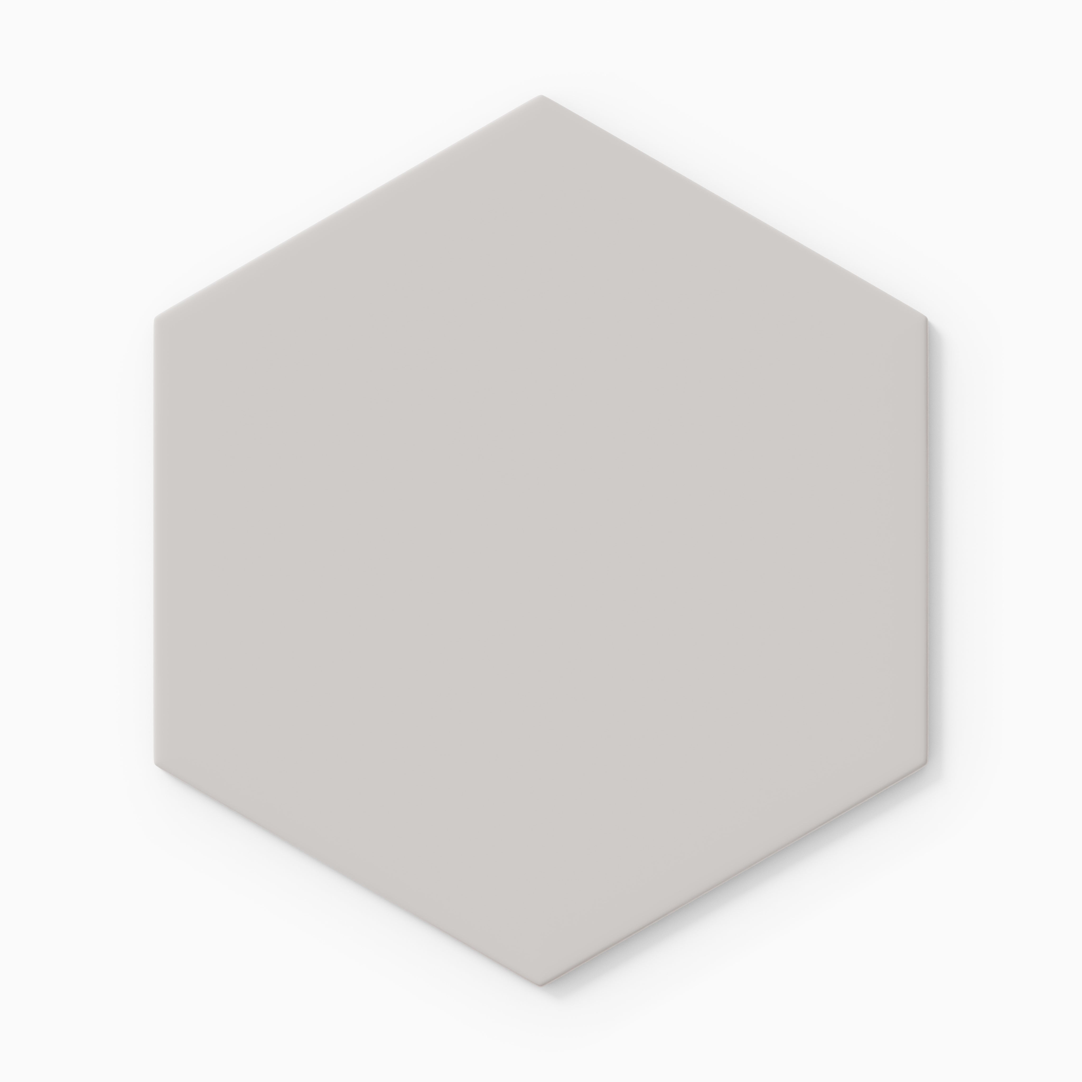 8" Hexagon Natural Press Ceramic Tile in Titanium Grey Matte