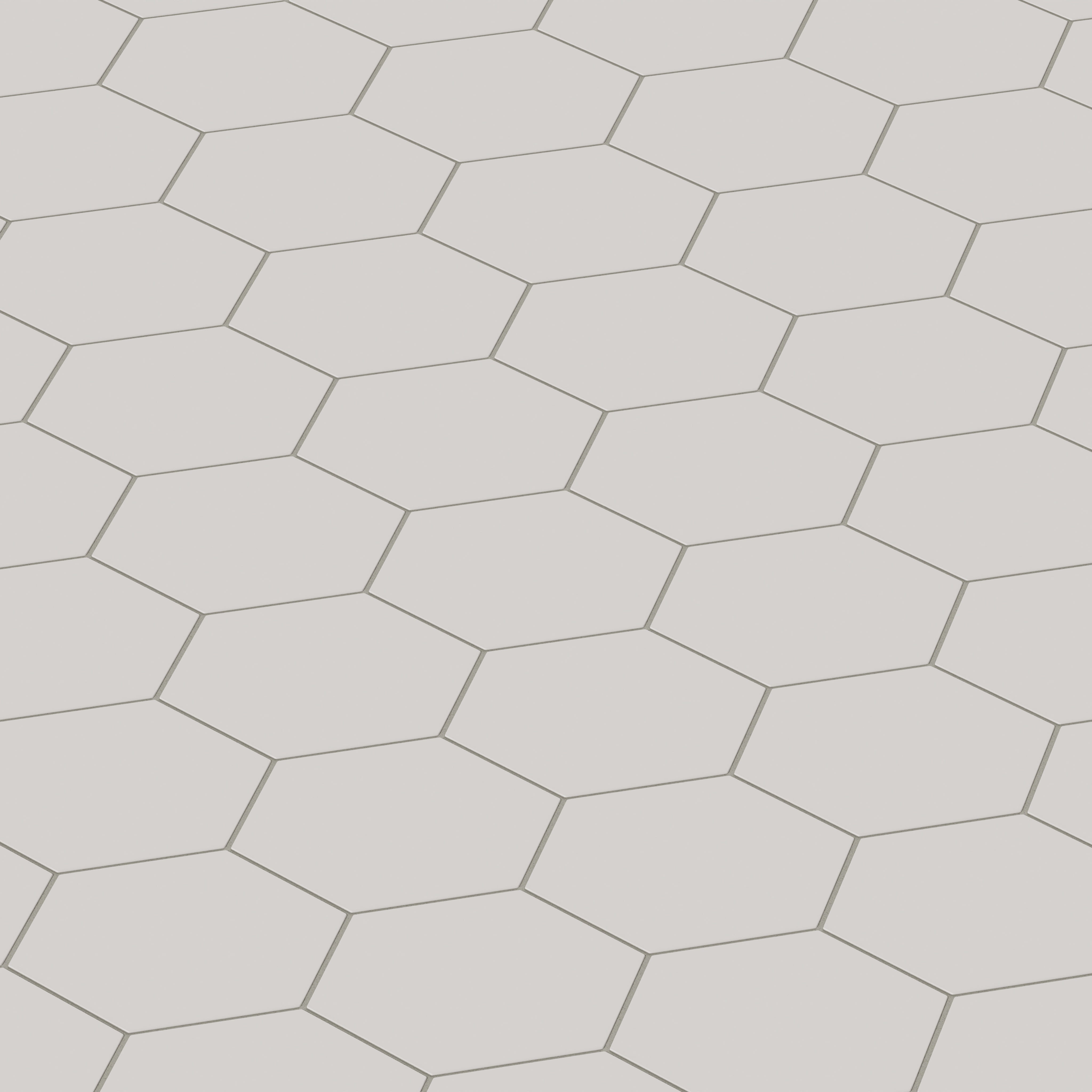 8" Hexagon Natural Press Ceramic Tile in Titanium Grey Matte
