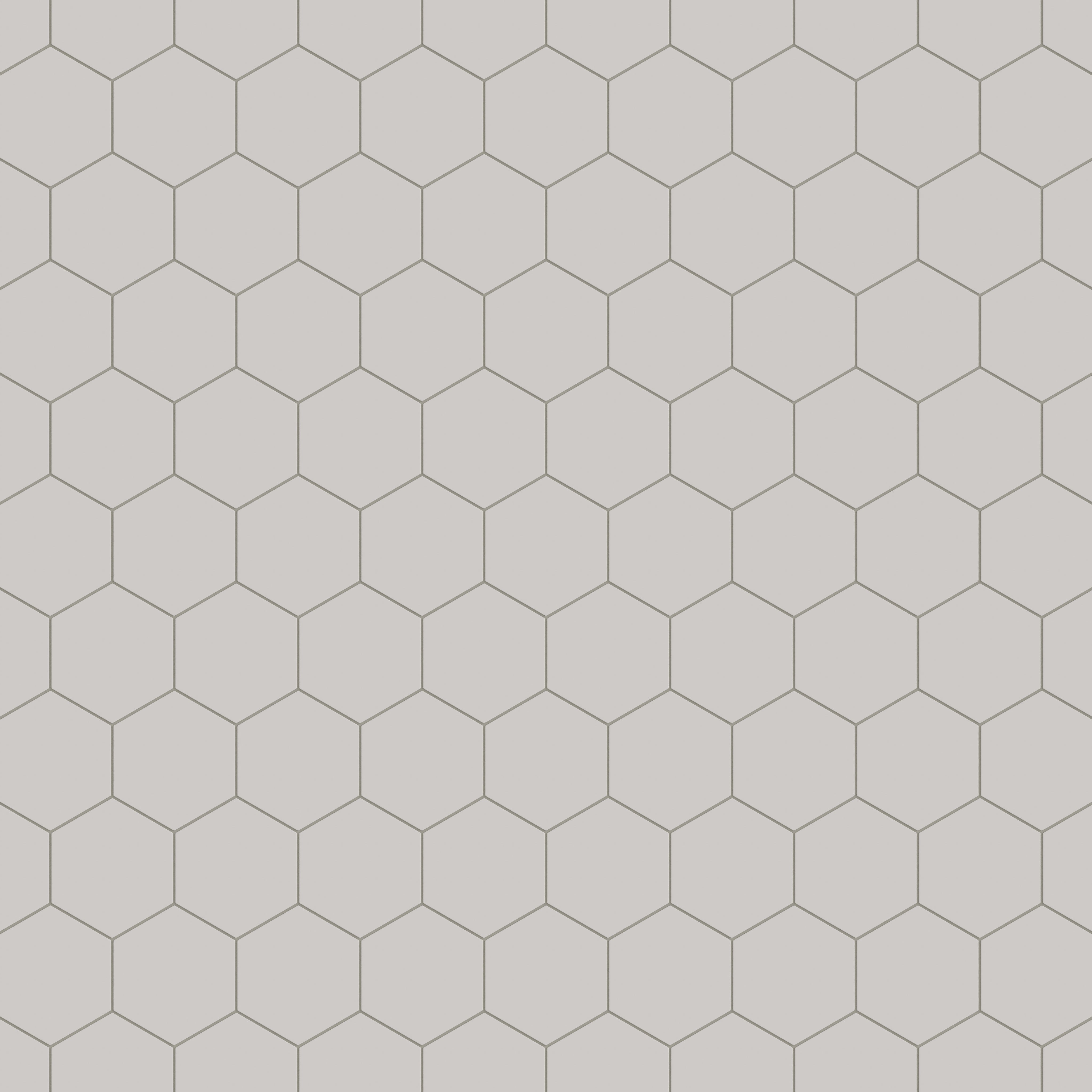 8" Hexagon Natural Press Ceramic Tile in Titanium Grey Matte