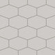 Elongated Hexagon Natural Press Ceramic Tile in Titanium Grey Matte