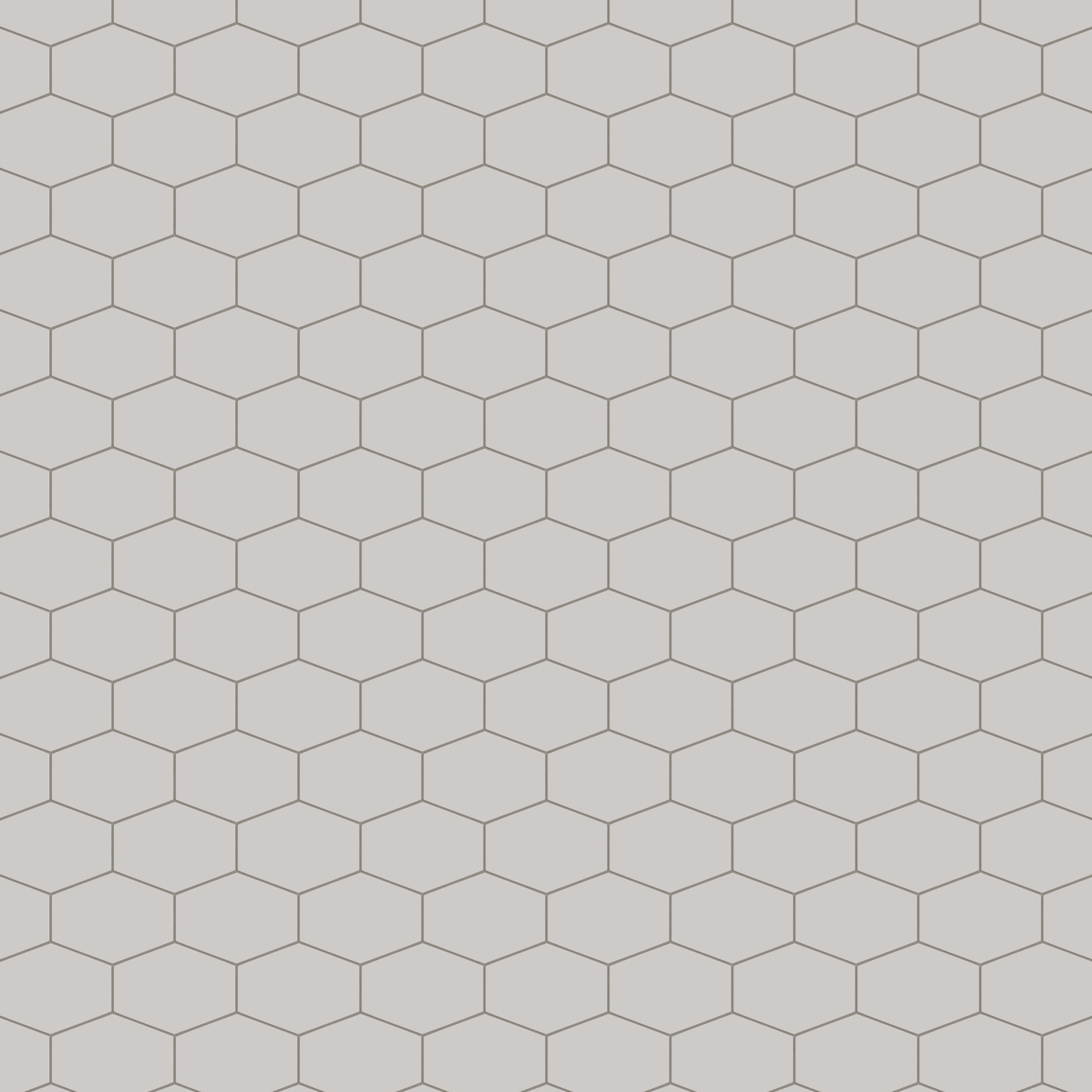 Elongated Hexagon Natural Press Ceramic Tile in Titanium Grey Matte
