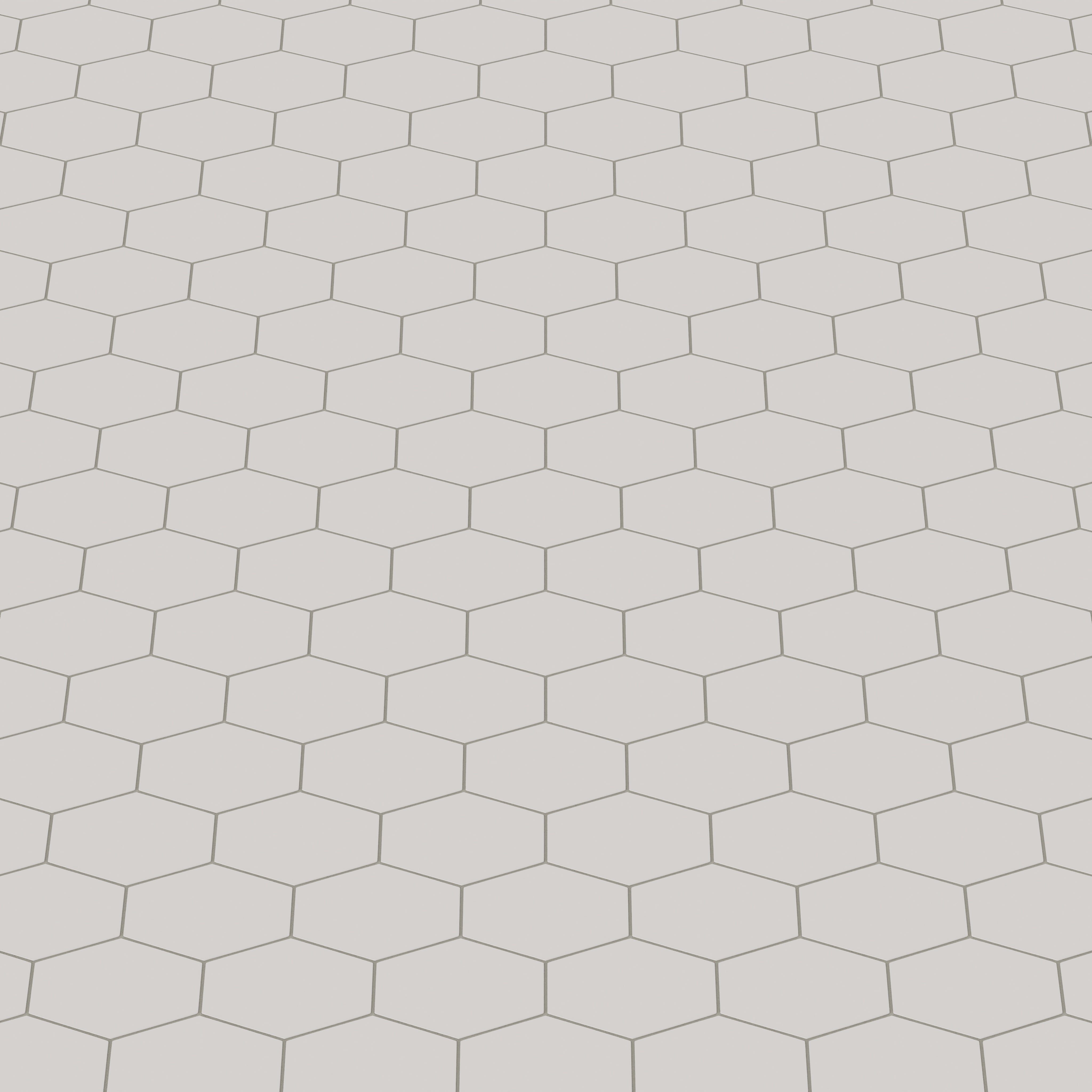 Elongated Hexagon Natural Press Ceramic Tile in Titanium Grey Matte