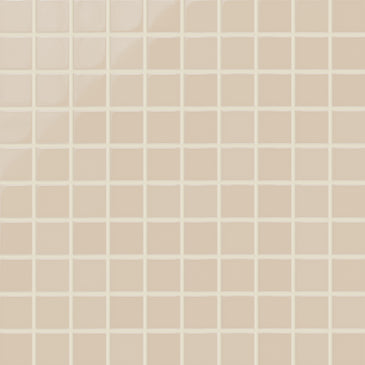 2x2 Straight Set Sheeted Original Ceramic Mosaic Tile in Tumbleweed Gloss
