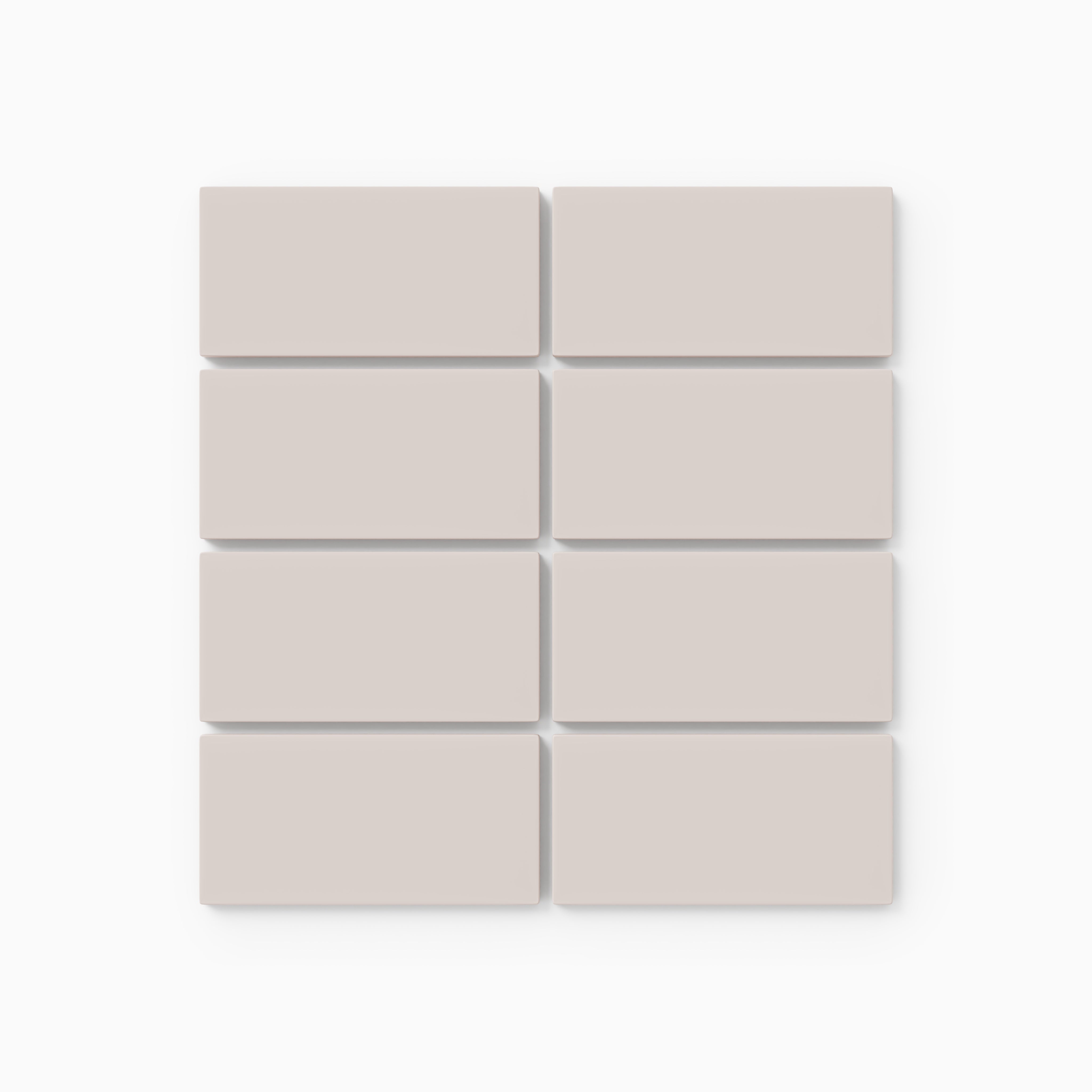 2x4 Straight Set Sheeted Natural Press Ceramic Mosaic Tile in Tyrian Purple Matte